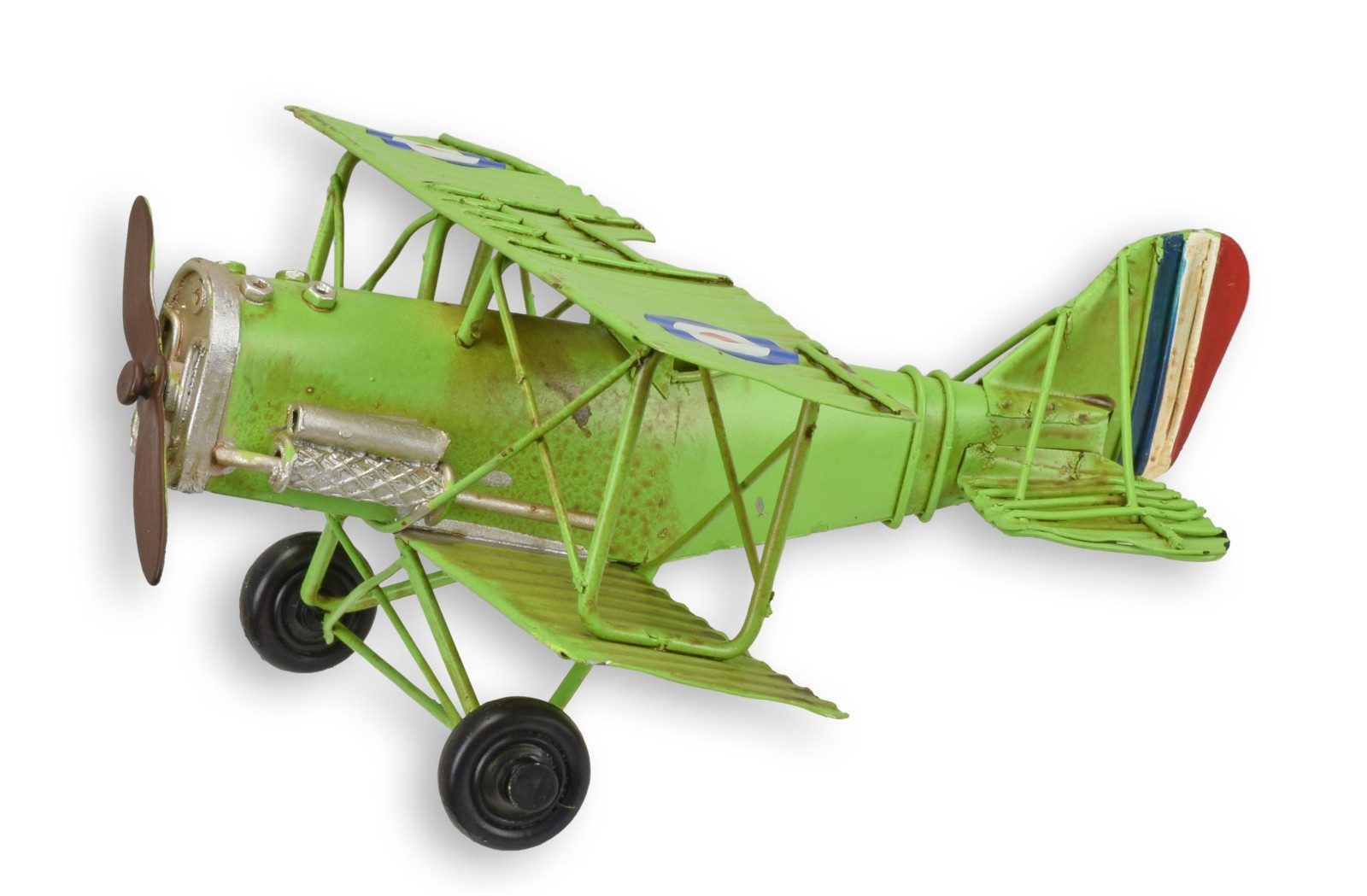 Aubaho Dekoobjekt Blechmodell Doppeldecker Flugzeug Oldtimer Replikat Retro Design Dekor