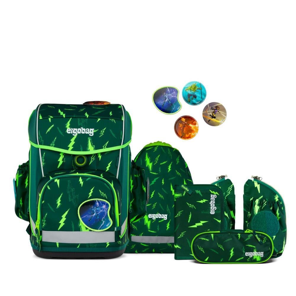 ergobag Schulranzen Cubo Light (5tlg., inkl. Federmäppchen, Schlamperrolle, Sportbeutel und Kletties)