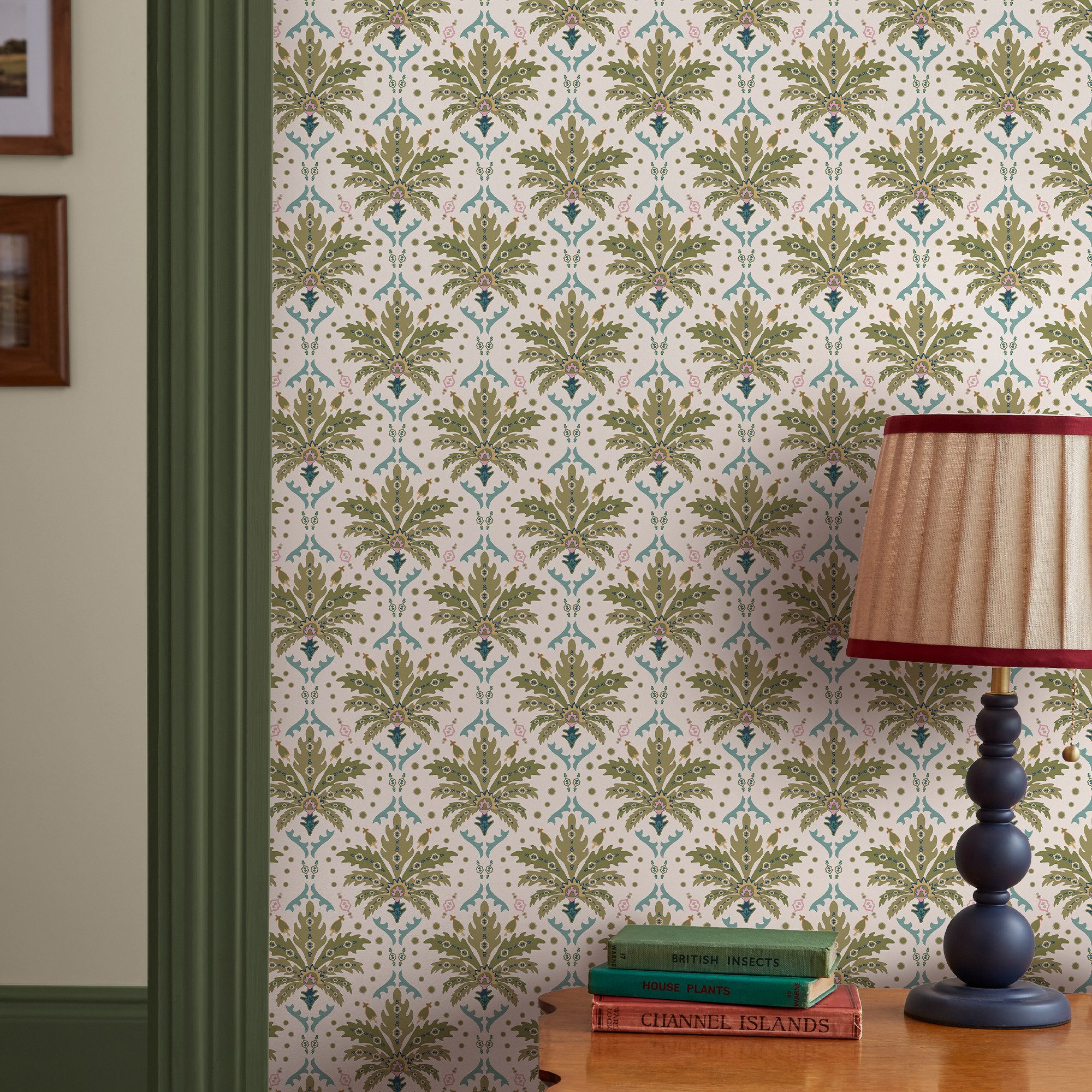 Joules Vliestapete Palm Geo, glatt, Motiv, (1 St), Design Tapeten