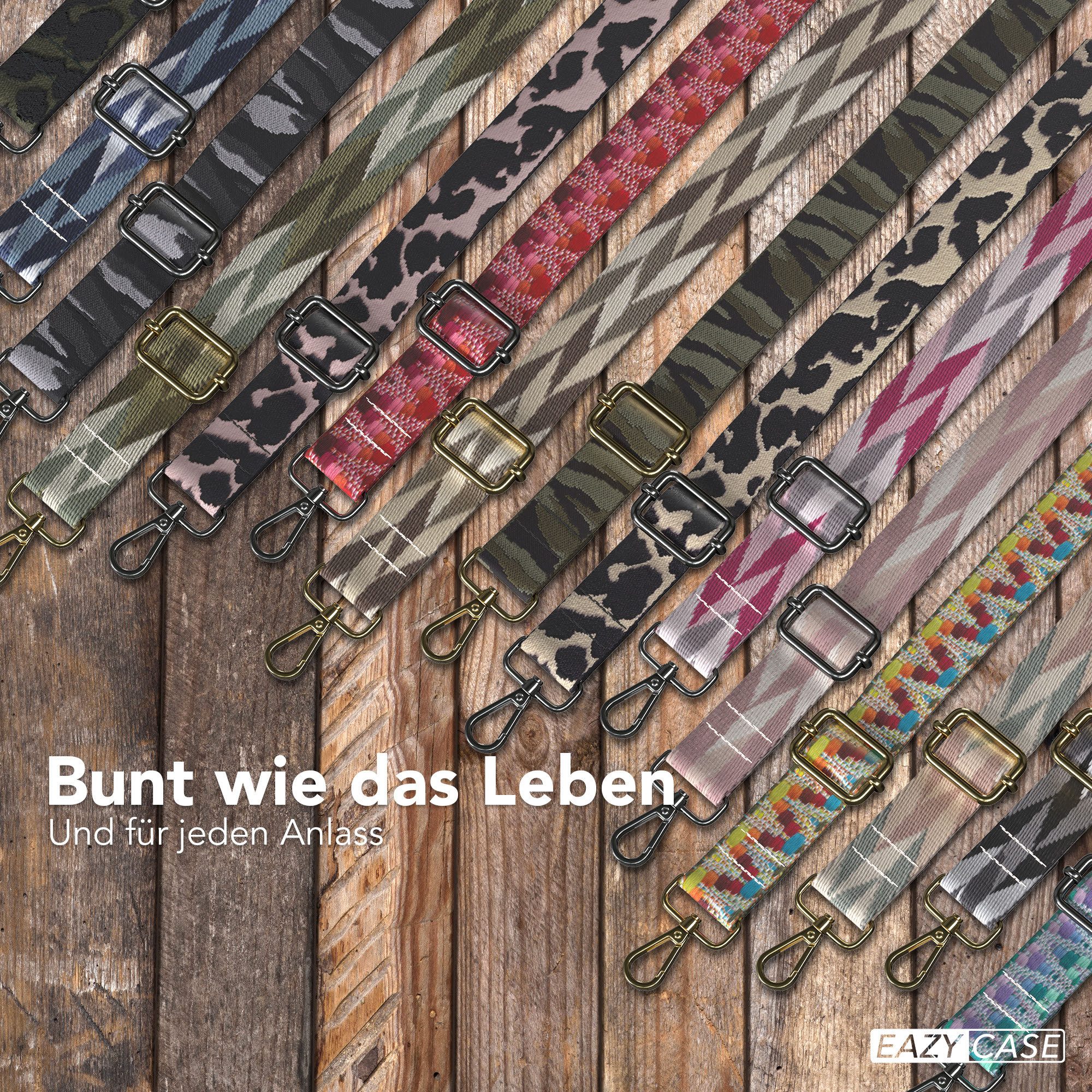 EAZY CASE Schulterriemen Ersatz Taschenriemen Boho Style Verstellbarer ZickZack Trageriemen als Ersatz für Gürteltaschen Bunt – Bild 5 von 5