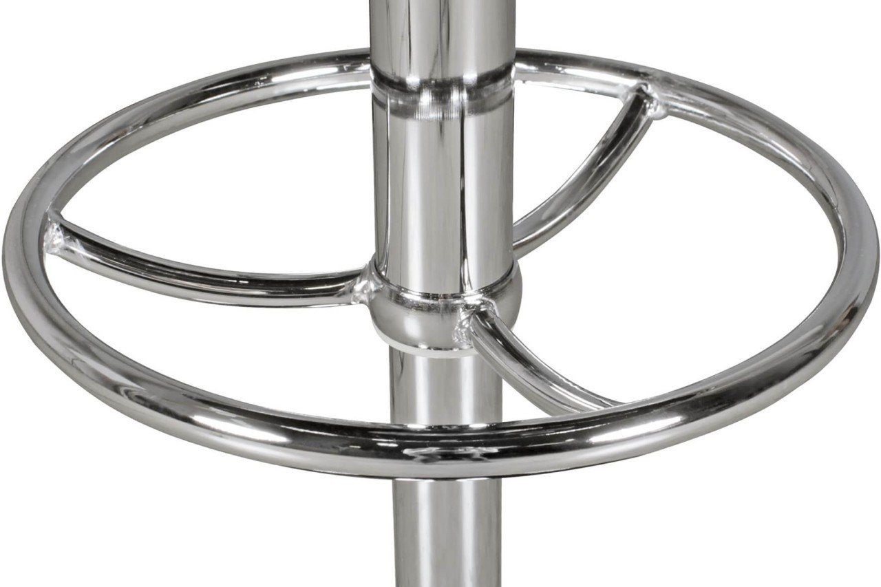 SOLANA Stehtisch Silber Aluminium/Kunstlederbezug Partytisch tinkaro