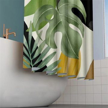 Dekorative Duschvorhang Tropischer Regenwald Duschvorhang, Wasserdichter Duschvorhang Breite 180 cm