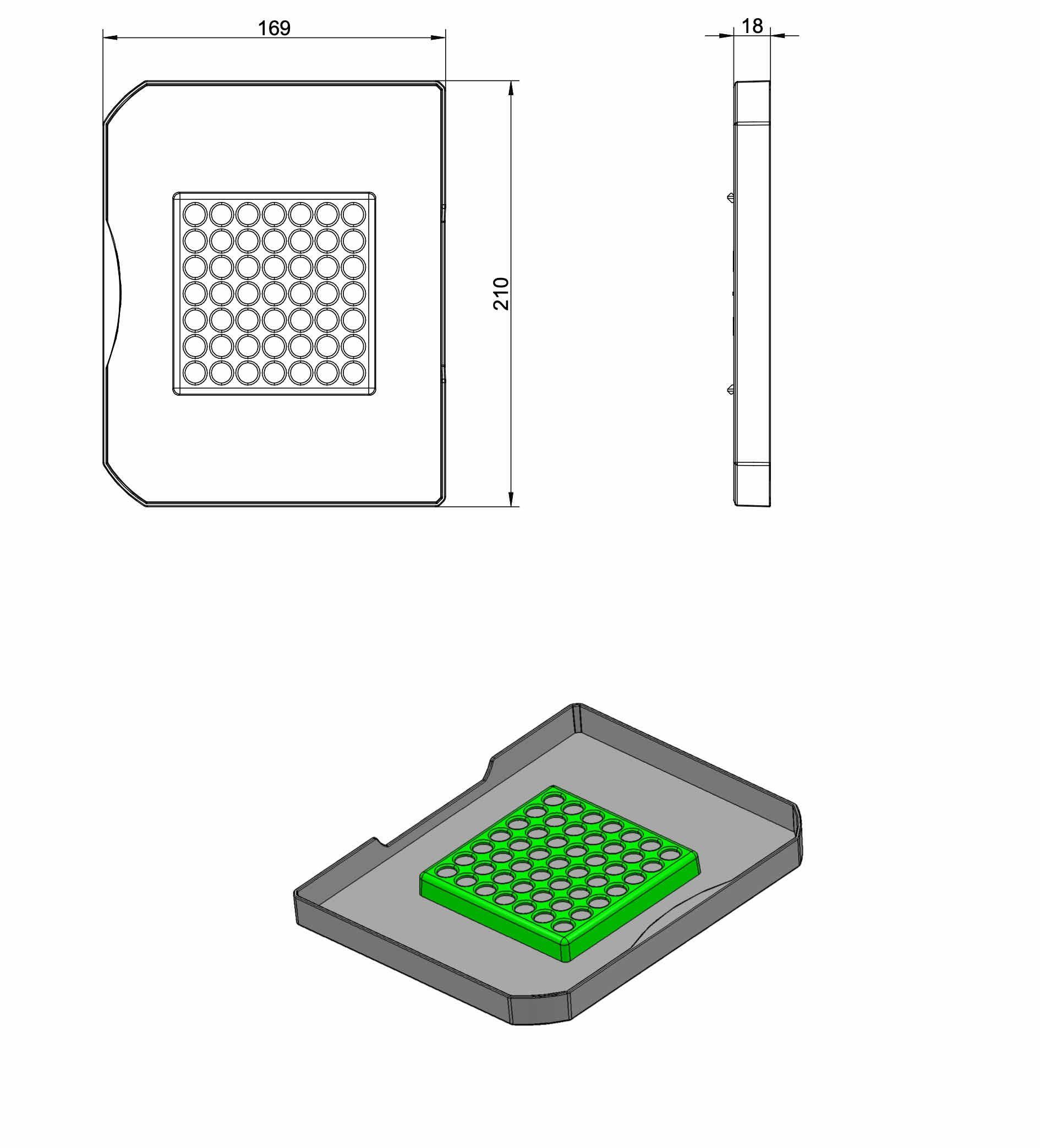 Naber Einbaumülleimer NABER Bio-Deckel. Inklusive 4 Aktivkohle-Filtern