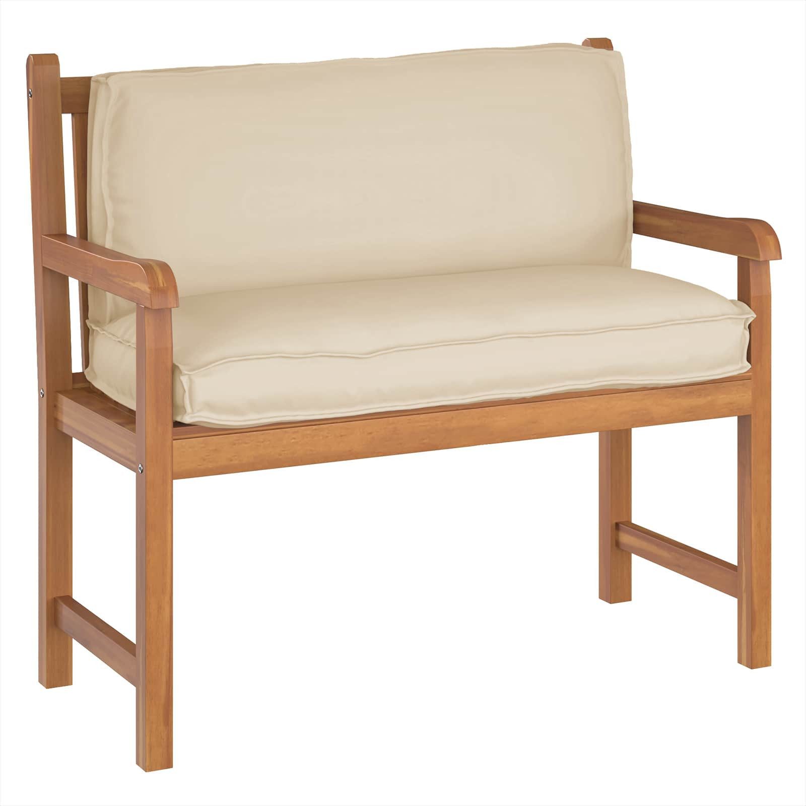 vidaXL Sitzauflage Kissen Beige 120 x 40 x 12 cm Oxford-Stoff, (1 St)