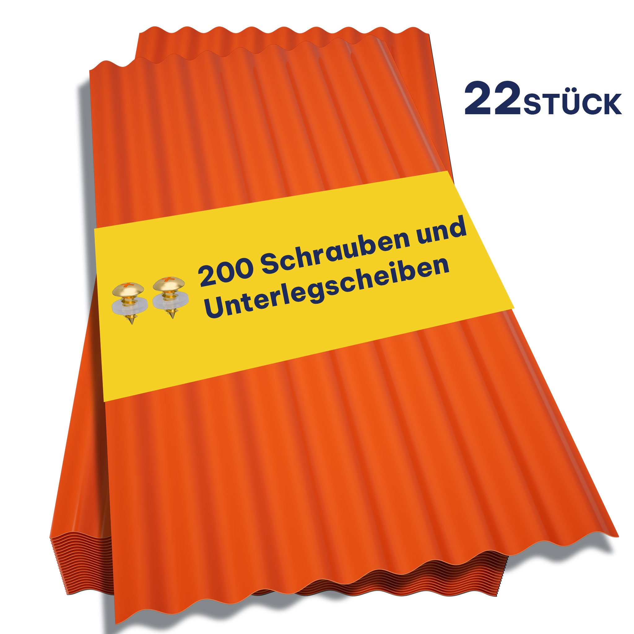 GIHAUVIA Trapezblech Trapezblech 26 Stück, 12m² Dachblech für Carport, Geräteschuppen., (22-St)