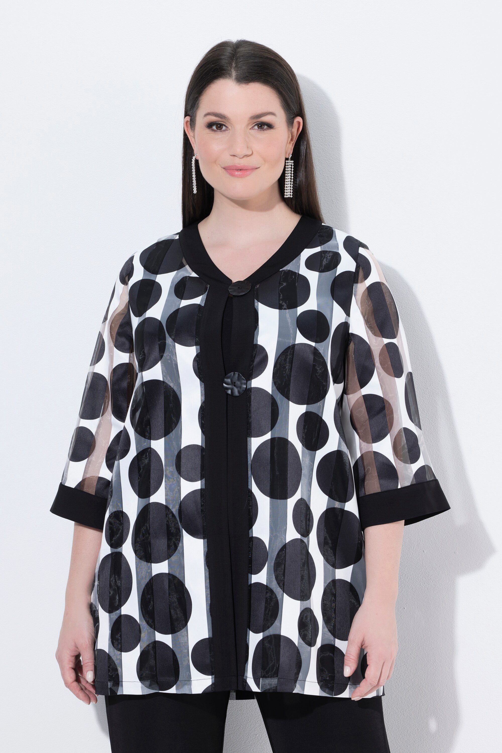 Sommerjacke Jacke Ausbrenner A-Linie Rundhals 3/4-Arm