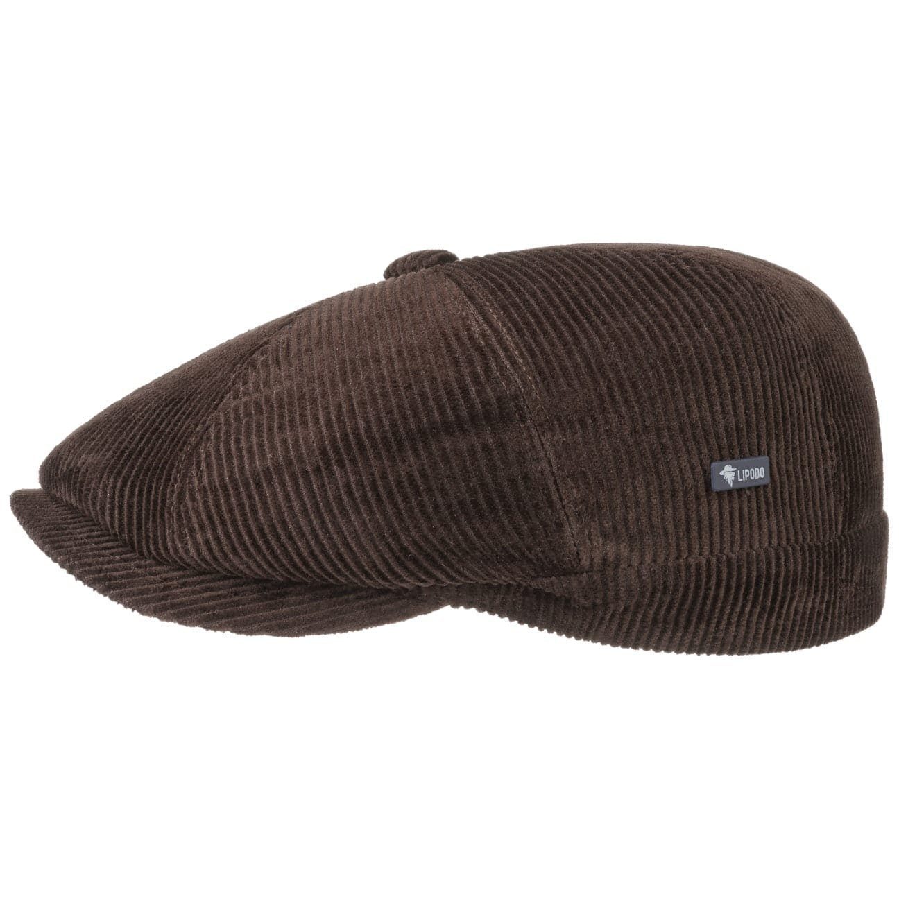 Lipodo Flat Cap (1-St) Cordcap mit Schirm, Made in Italy