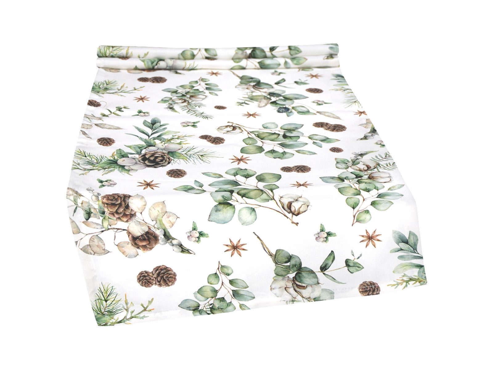 beties Tischläufer Magie des Winters Moggl (1-tlg, 1 Stück Tischläufer), Winterliches Design mit Tannenzapfen