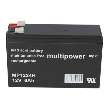 Multipower Multipower Blei-Akku MP1224H 12V 6Ah Hochstrom Faston 6,3mm Bleiakkus