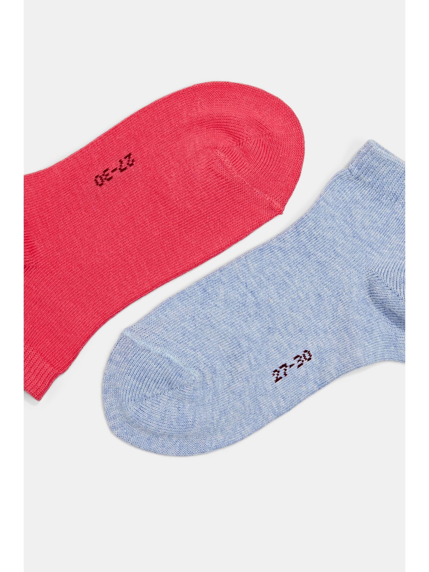 Socken, Sneakersocken COLORWAY Esprit 5er-Pack unifarbene ROSE Bio-Baumwoll-Mix