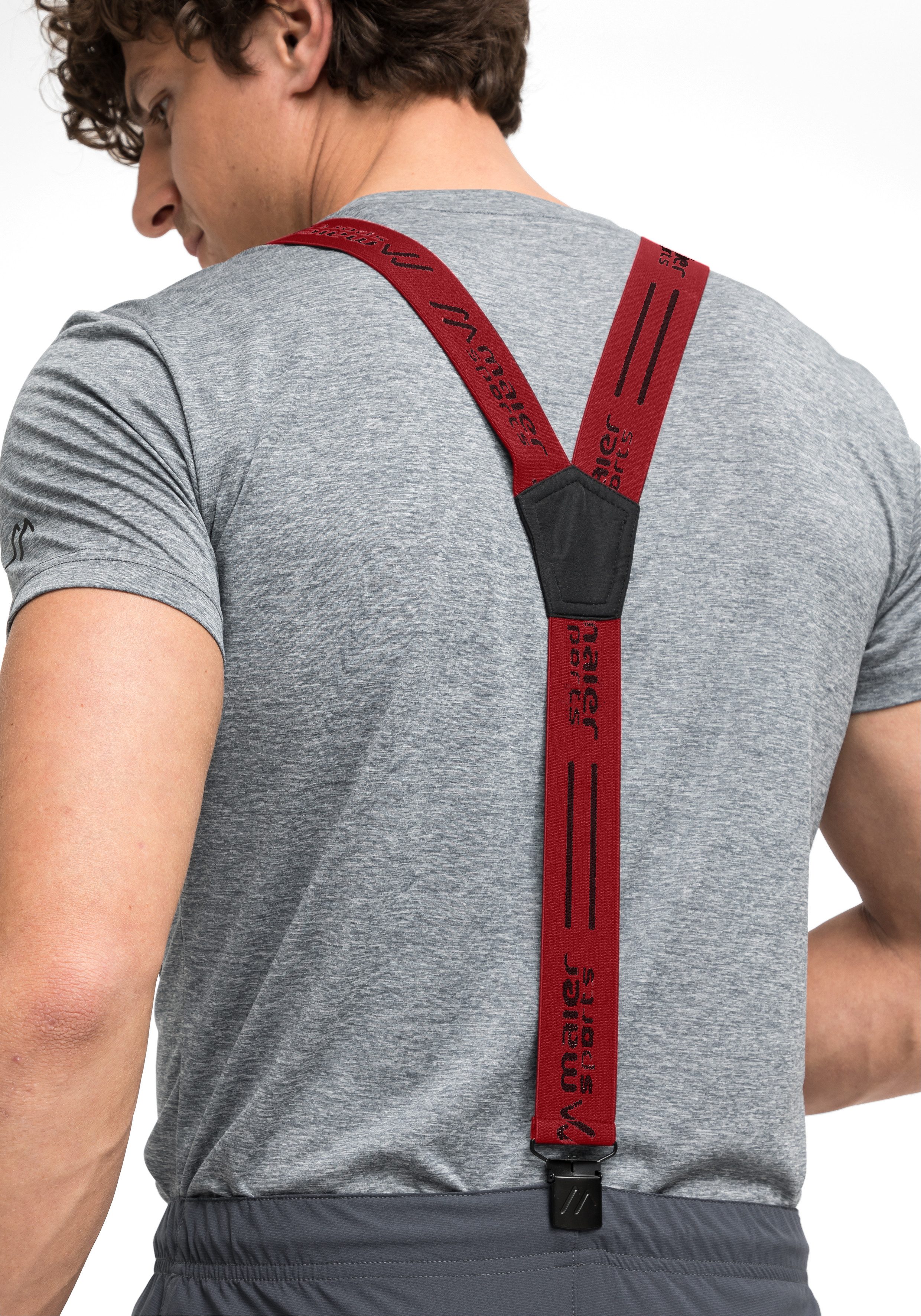 Maier Sports Hosenträger Suspender Unisex, Länge verstellbar, hochwertiger Clipverschluss