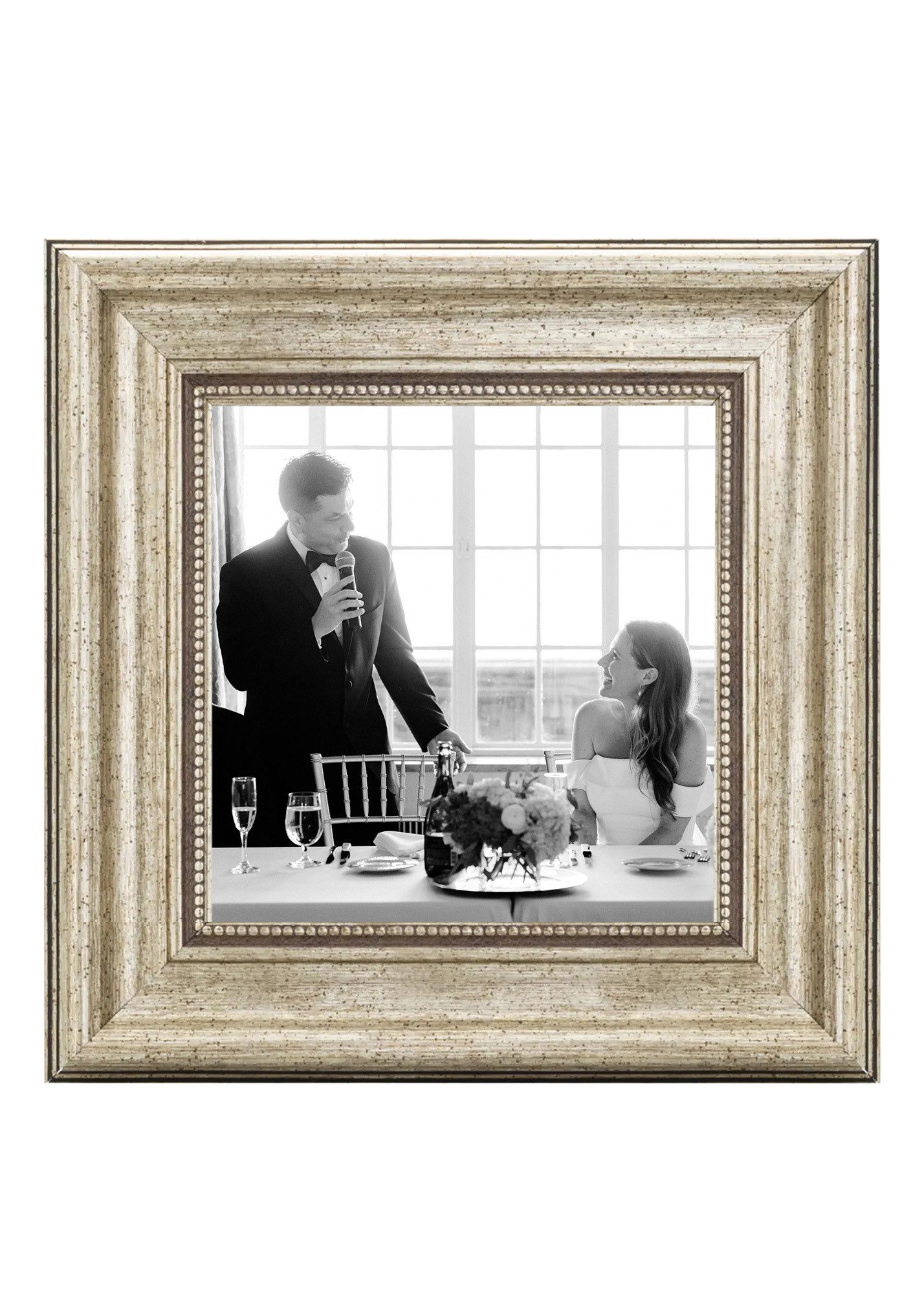 CABBEL Bilderrahmen Vintage Barock-Bilderrahmen Gold & Silber, Wohnzimmer, viele Größen, (1 St), hochwertige Verarbeitung, Dekorativ & Elegant, Antik Look für Poster