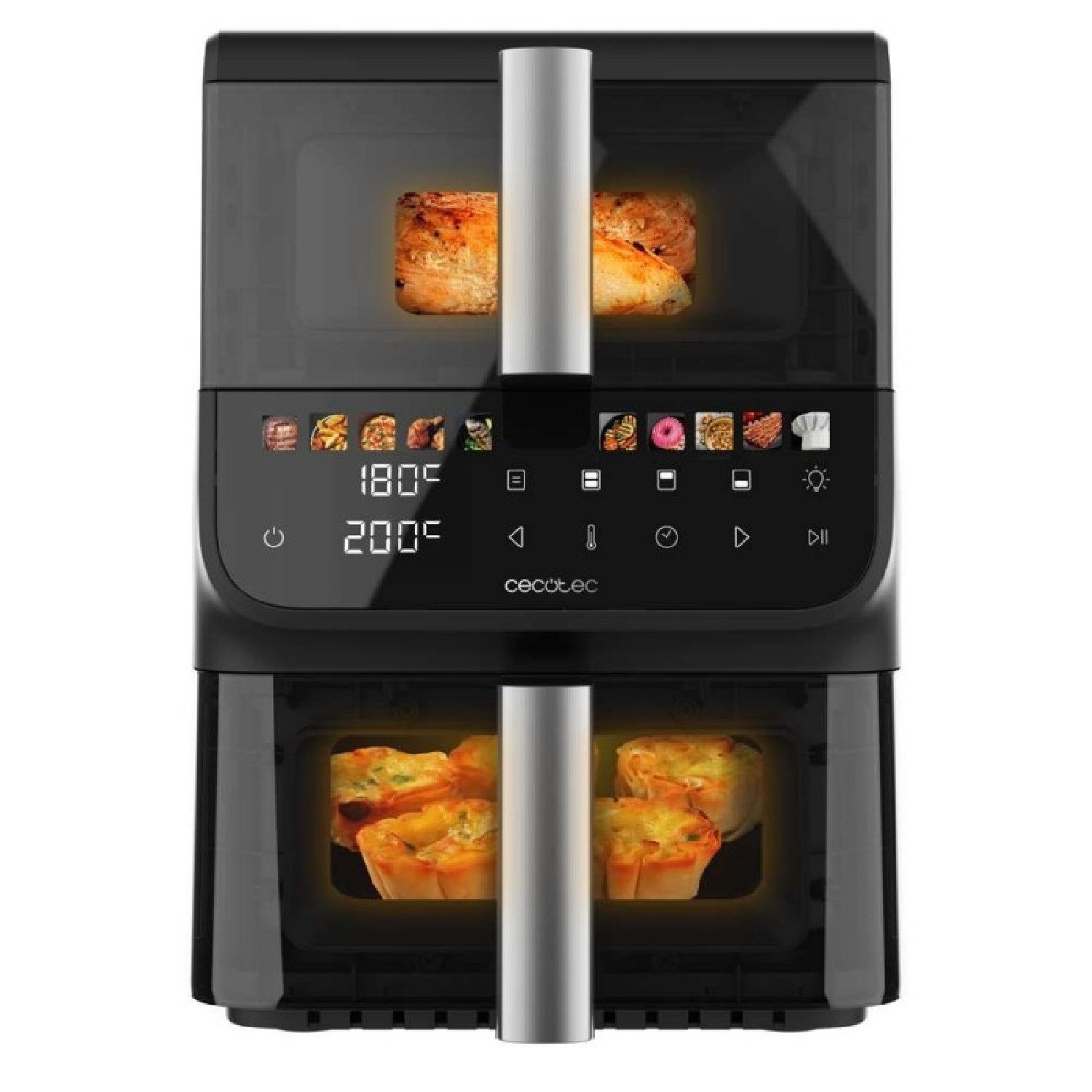 Cecotec Heißluftfritteuse, 2000 W, Cecofry DuoLevel 10000 DuoSize Window