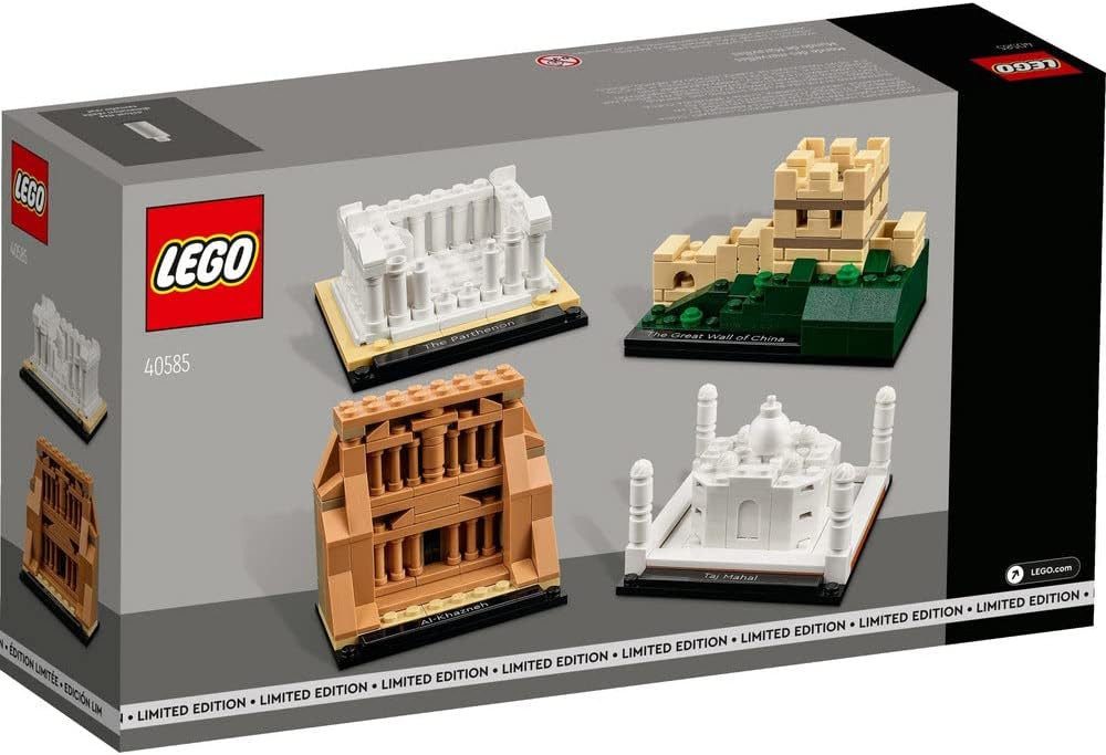 LEGO® Architecture - Welt der Wunder (40585) Konstruktions-Spielset, (Microscale, 382 St), Taj Mahal, Chinesische Mauer, Parthenon, Al-Khazneh