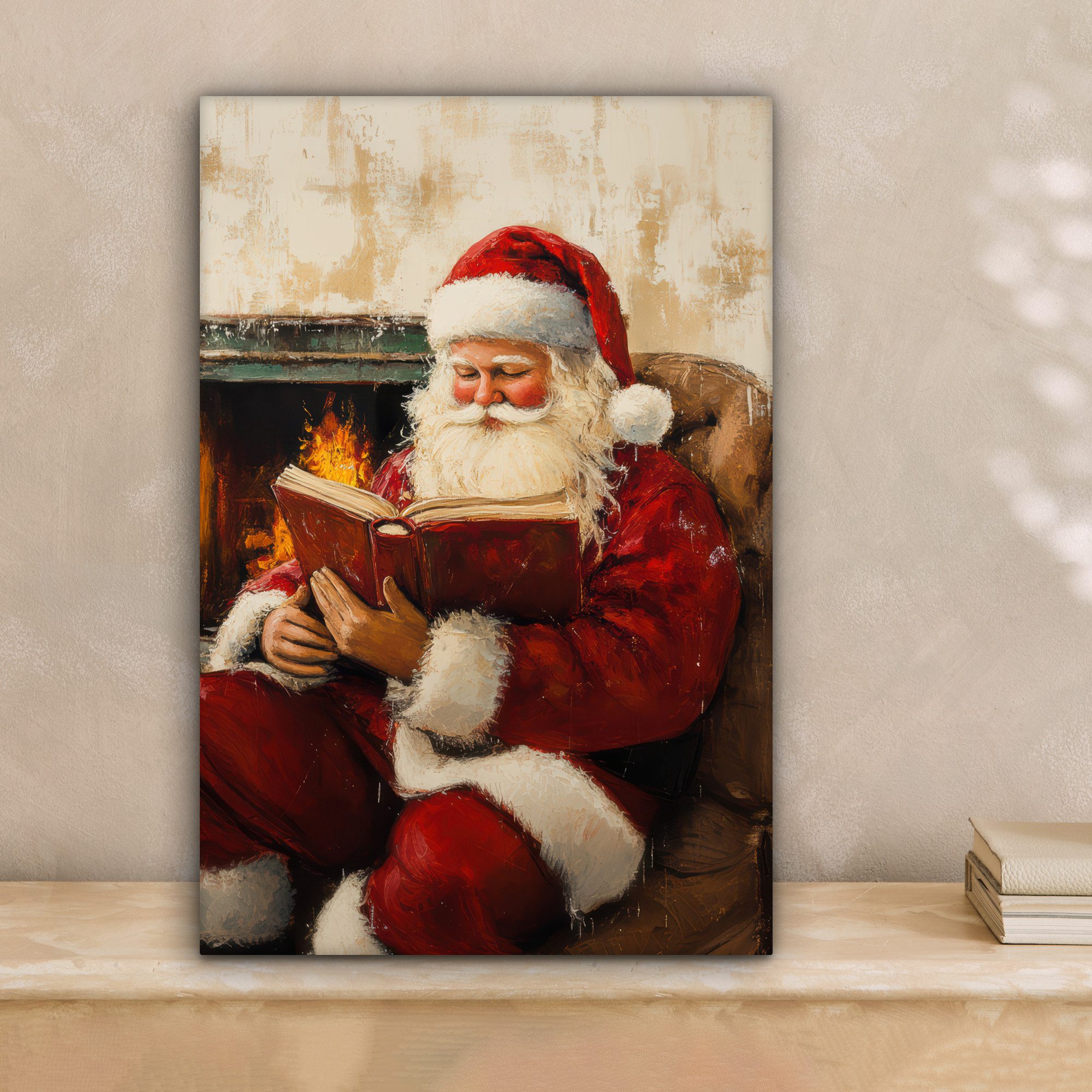 OneMillionCanvasses® Leinwandbild Weihnachten - Weihnachtsmann - Winter - O günstig online kaufen