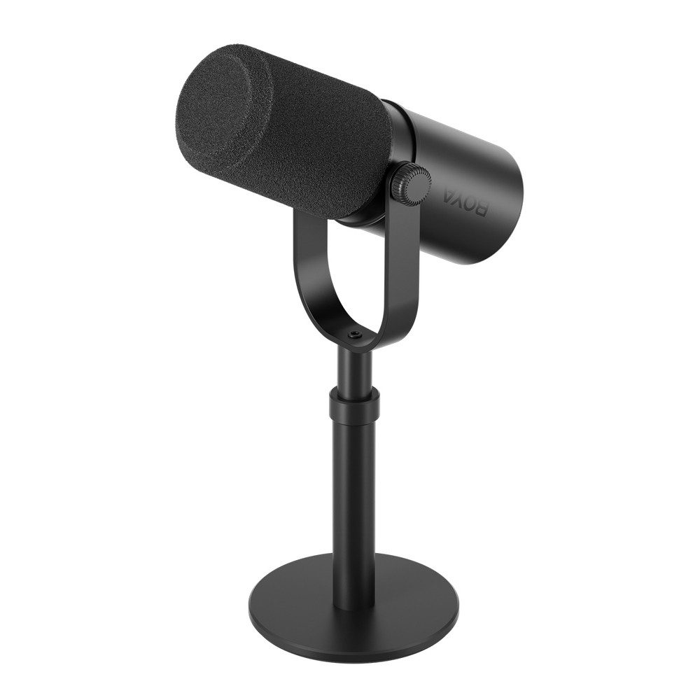 BOYA Streaming-Mikrofon Standmikrofon Tischmikrofon (Spar-Set, 1-tlg), USB & XLR, Tischständer inklusive, 130 dB Schalldruck