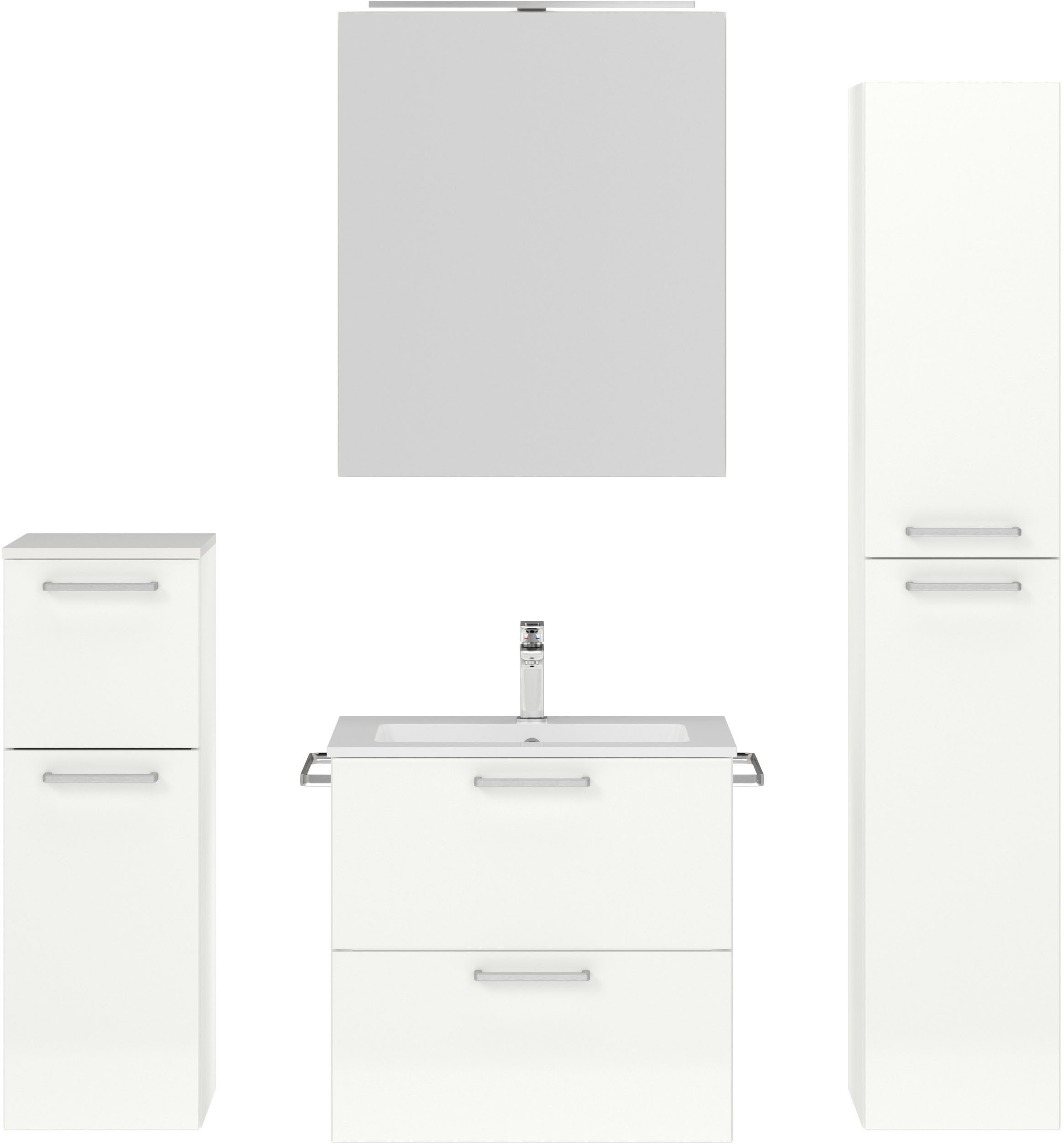 nobilia® Badmöbel-Set Tolvina, (4-St., vormontiert, mit günstig online kaufen