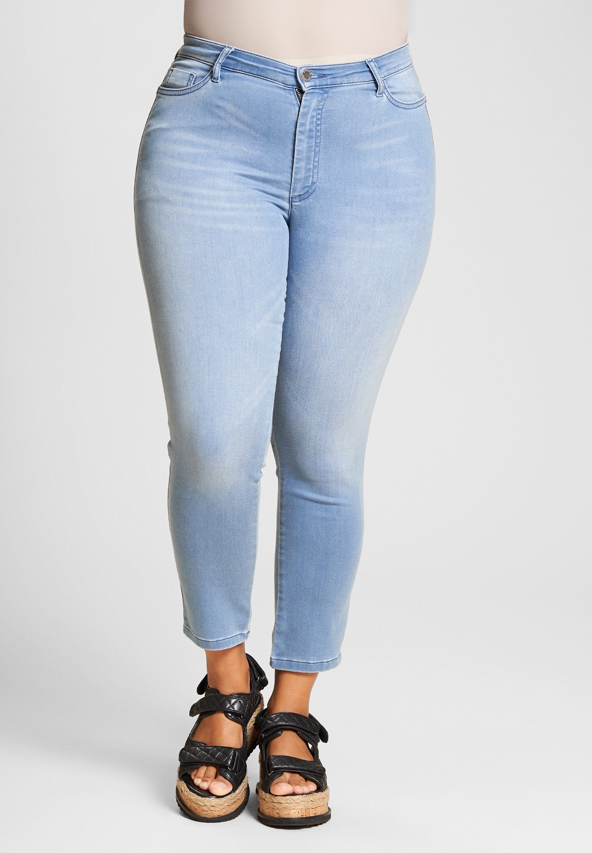7/8-Jeans blue Five-Pocket-Modell Ashley STUDIO light