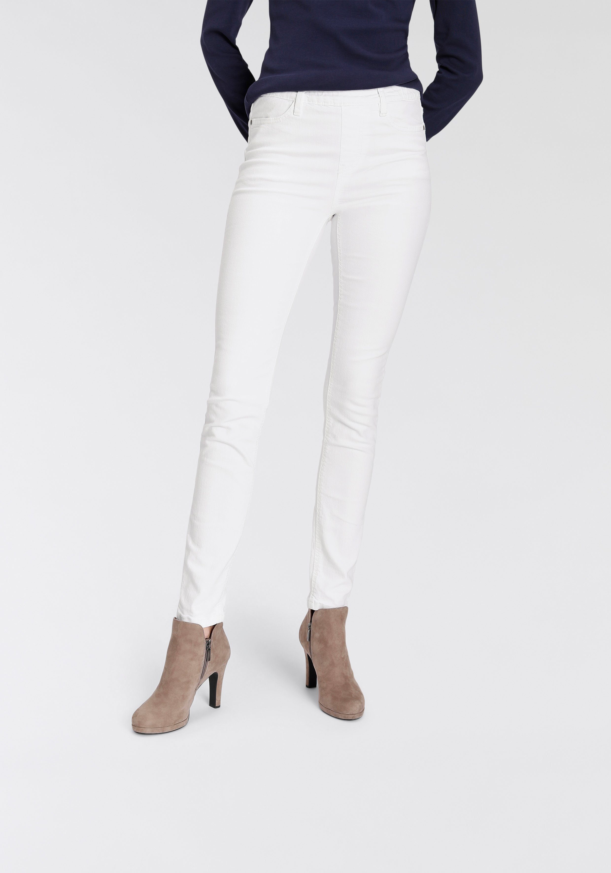 2er-Pack) Jeansjeggings High white (Packung, Flashlights Waist