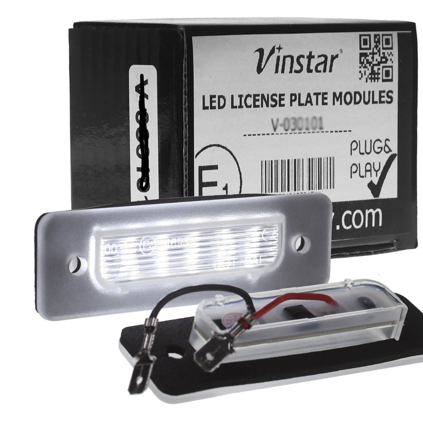 Vinstar KFZ-Ersatzleuchte LED Kennzeichenbeleuchtung E-geprüft für BMW, BMW E30 E12 E28 E24 E23 E26 Z1 M1 6er 5er 3er