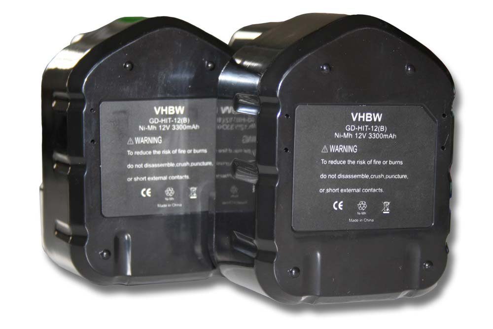 vhbw kompatibel mit Hitachi WR 12DMR, WR 12DM2, WR 12DM, WR12DM2, WR12DMR Akku NiMH 3300 mAh (12 V)