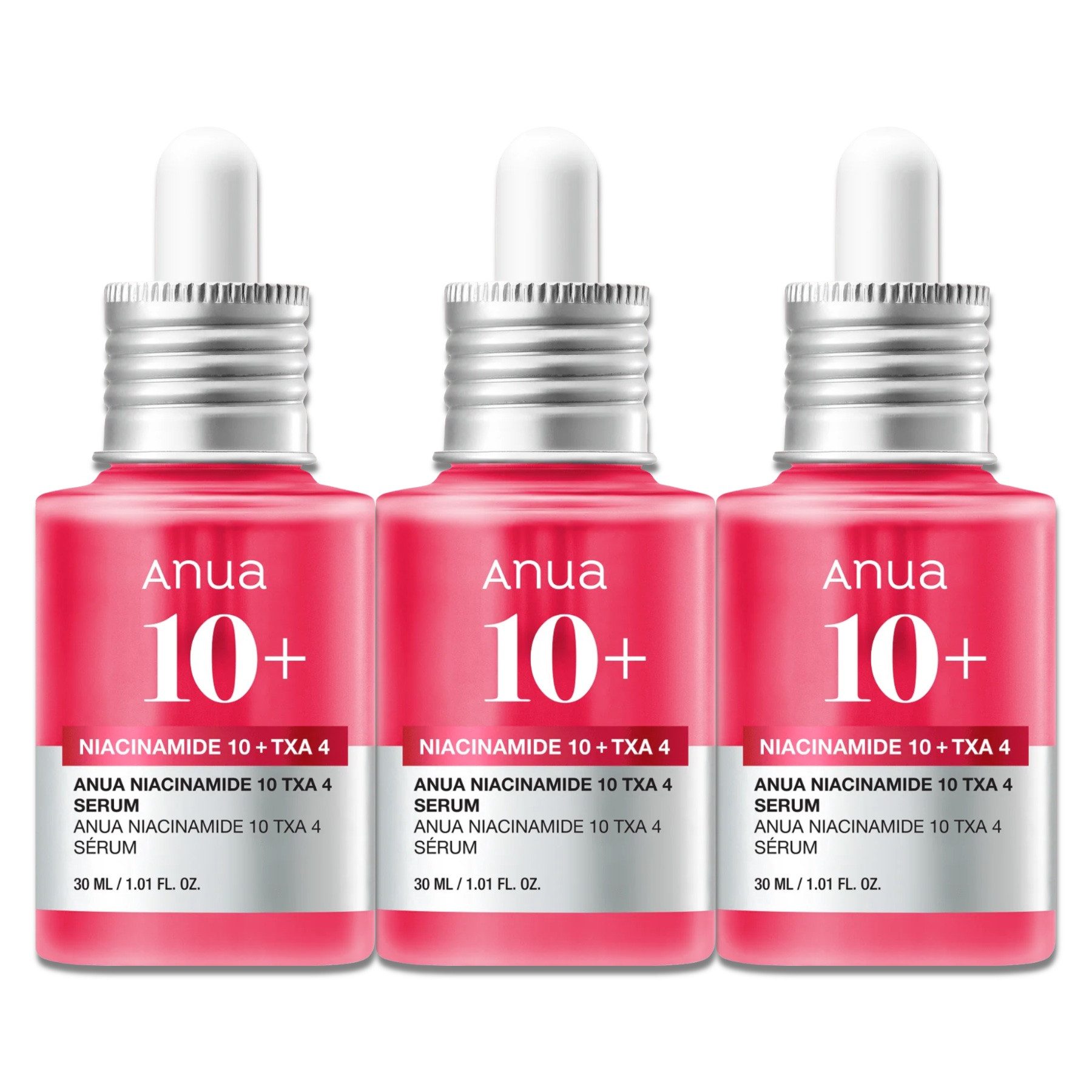 Anua Gesichtsserum Anua 10% Niacinamide TXA Hyaluronsäure Ceramide Gesichtspflege, 3-tlg., Hautpflege, Gesichtsserum, Anti-Falten, Anti-Aging