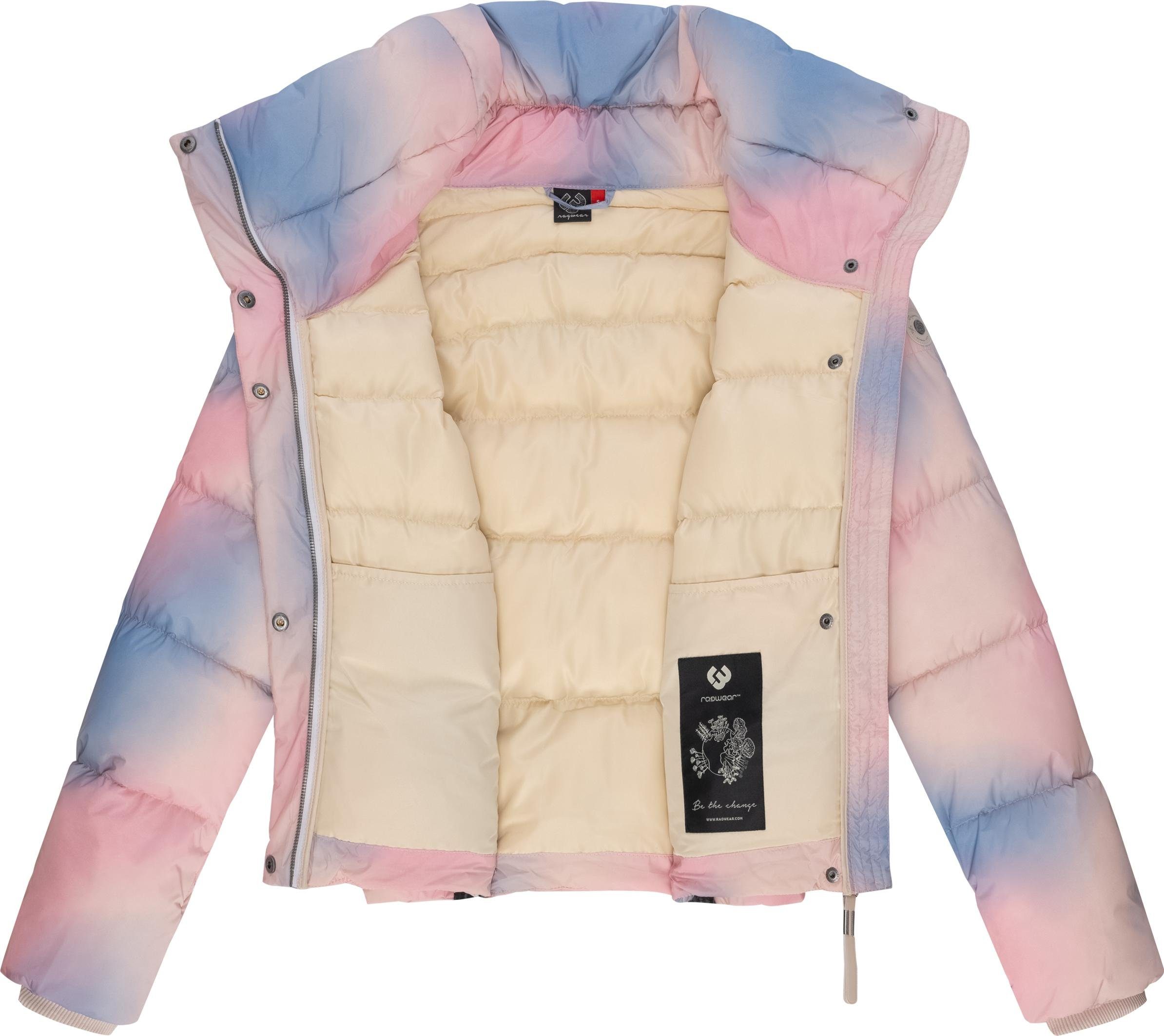 Ragwear Steppjacke Lunis Ombre stylische, cropped Winter Kurzjacke