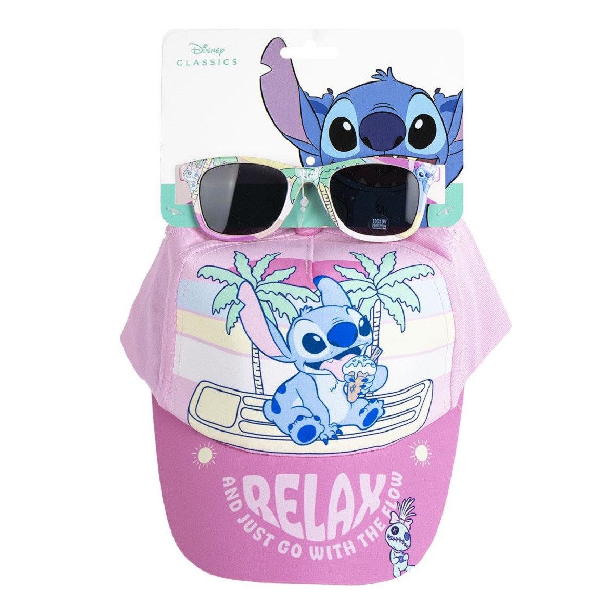 Lilo & Stitch Sonnenbrille Sommer-Set – Cap & Sonnenbrille für Kinder