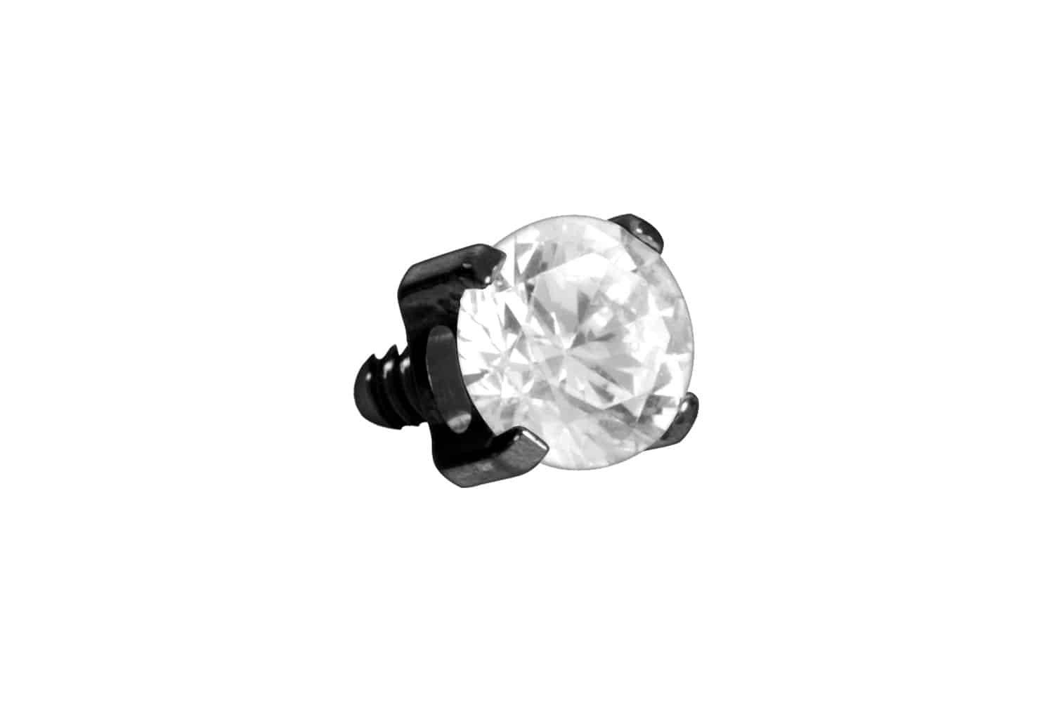 PIERCINGLINE Piercing-Set Titan Schraubaufsatz mit Außengewinde EINGEFASSTE günstig online kaufen