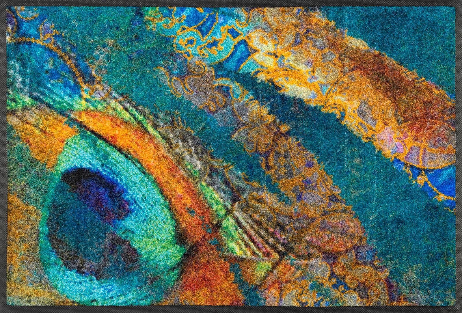 wash+dry by Kleen-Tex Fußmatte Exotic Pavo, rechteckig, Höhe: 7 mm, Schmutz günstig online kaufen