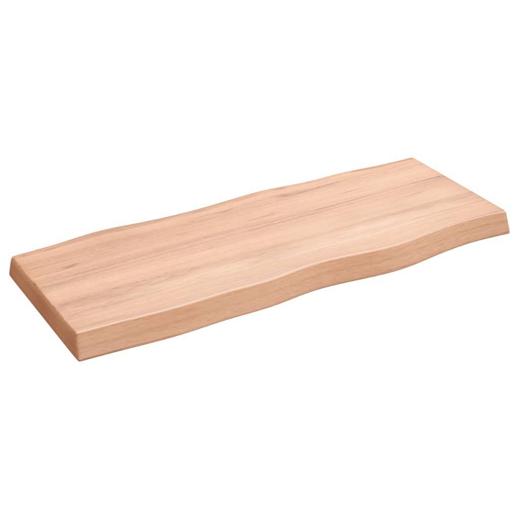 furnicato Tischplatte 100x40x(2-6) cm Massivholz Behandelt Baumkante (1 St) | Tischplatten
