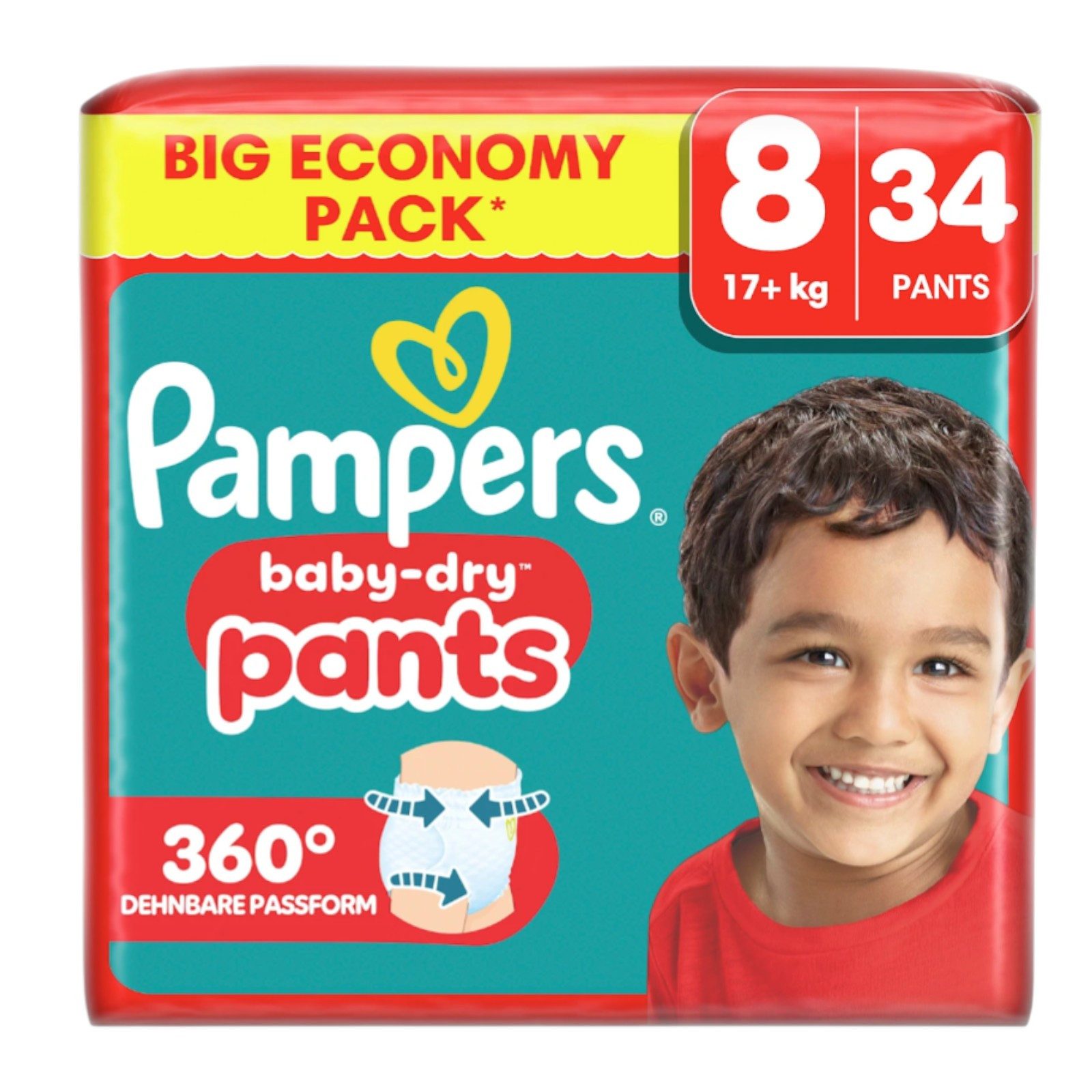 Pampers Подгузники Baby Pants Baby Dry Gr. 8 Extra Large (17+ kg) Big Pack, 34 St