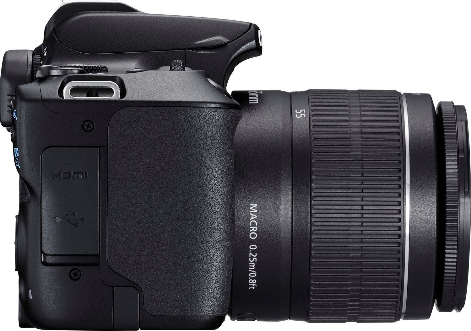 Canon 24,1 (EF-S MP, EF-S WLAN) f/3.5-5.6 Kit 18-55mm SB130 + 250D Bluetooth, 18-55mm f/3.5-5.6 + III, III Systemkamera