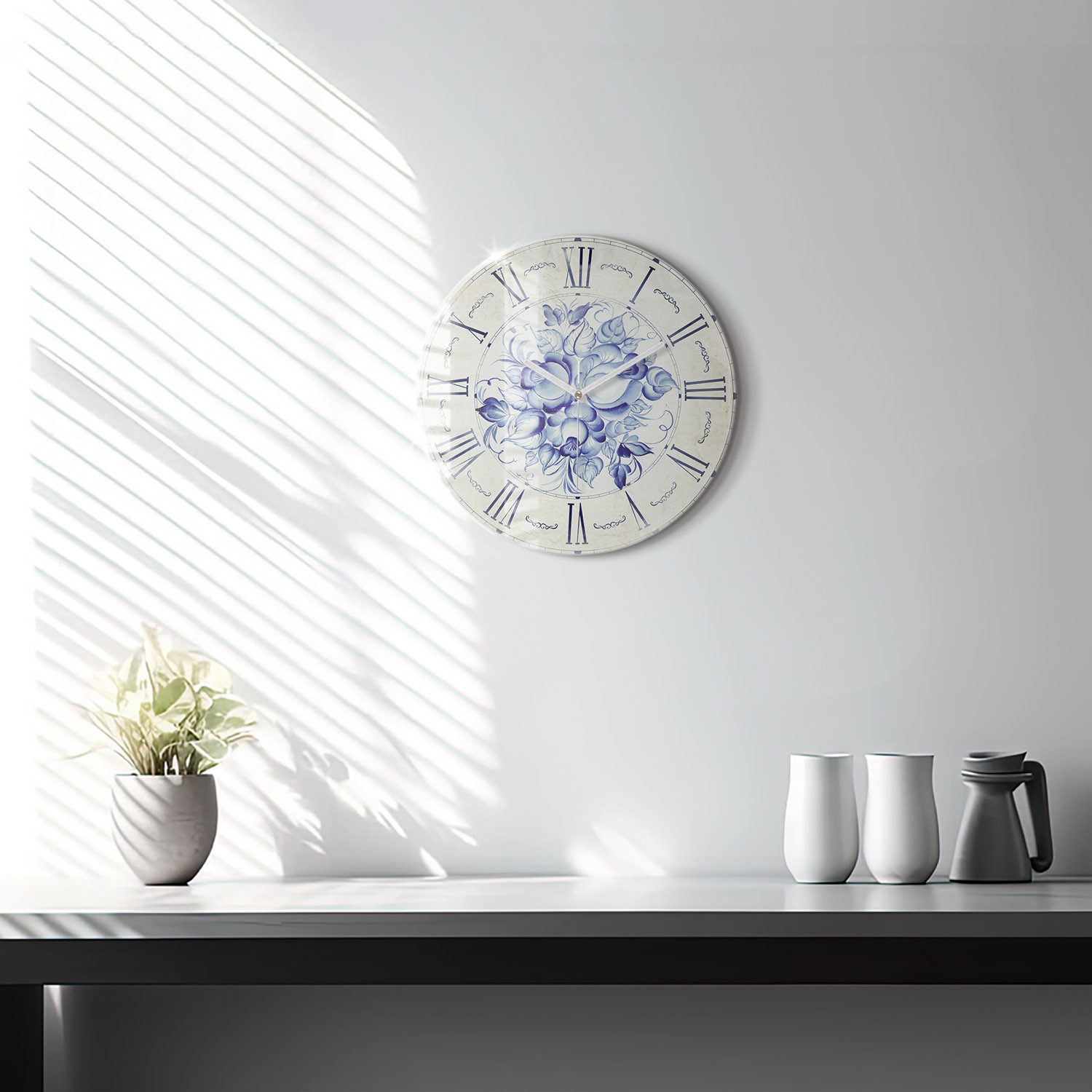 Tulup Wanduhr Glas Wanduhr Mit Motiv günstig online kaufen