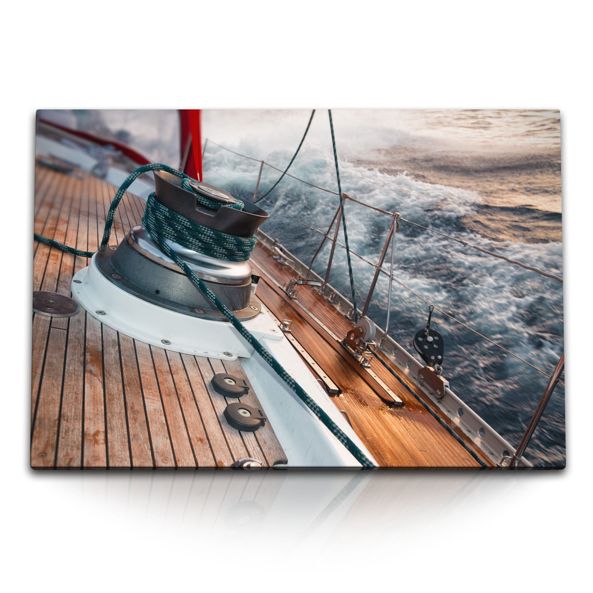 Leinwandbild 120x80cm Wandbild auf Leinwand Segelschiff Segeljacht Segeln Meer Ozea