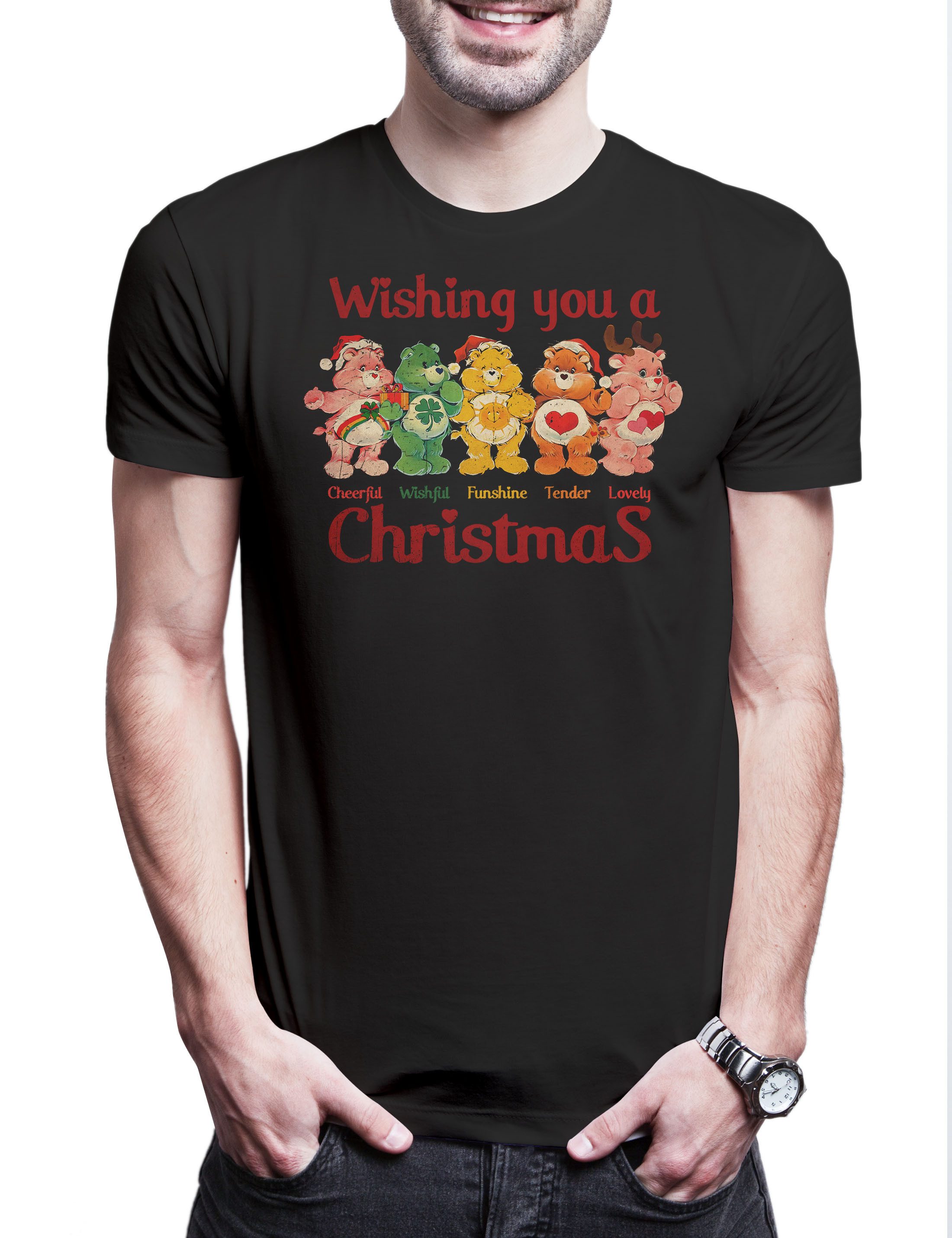Urban Backwoods Print-Shirt Christmas Bears Wish Herren T-Shirt Care X-Mas günstig online kaufen