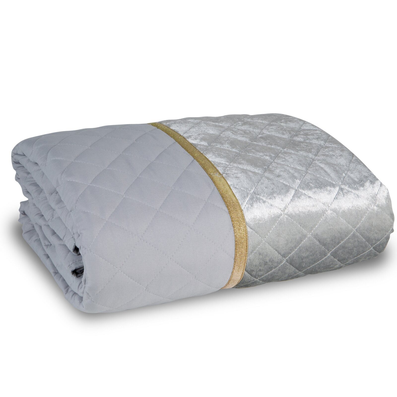 Eurofirany Tagesdecke Kristi, Steppdecke Samtdecke Karomuster Weicher Überw günstig online kaufen