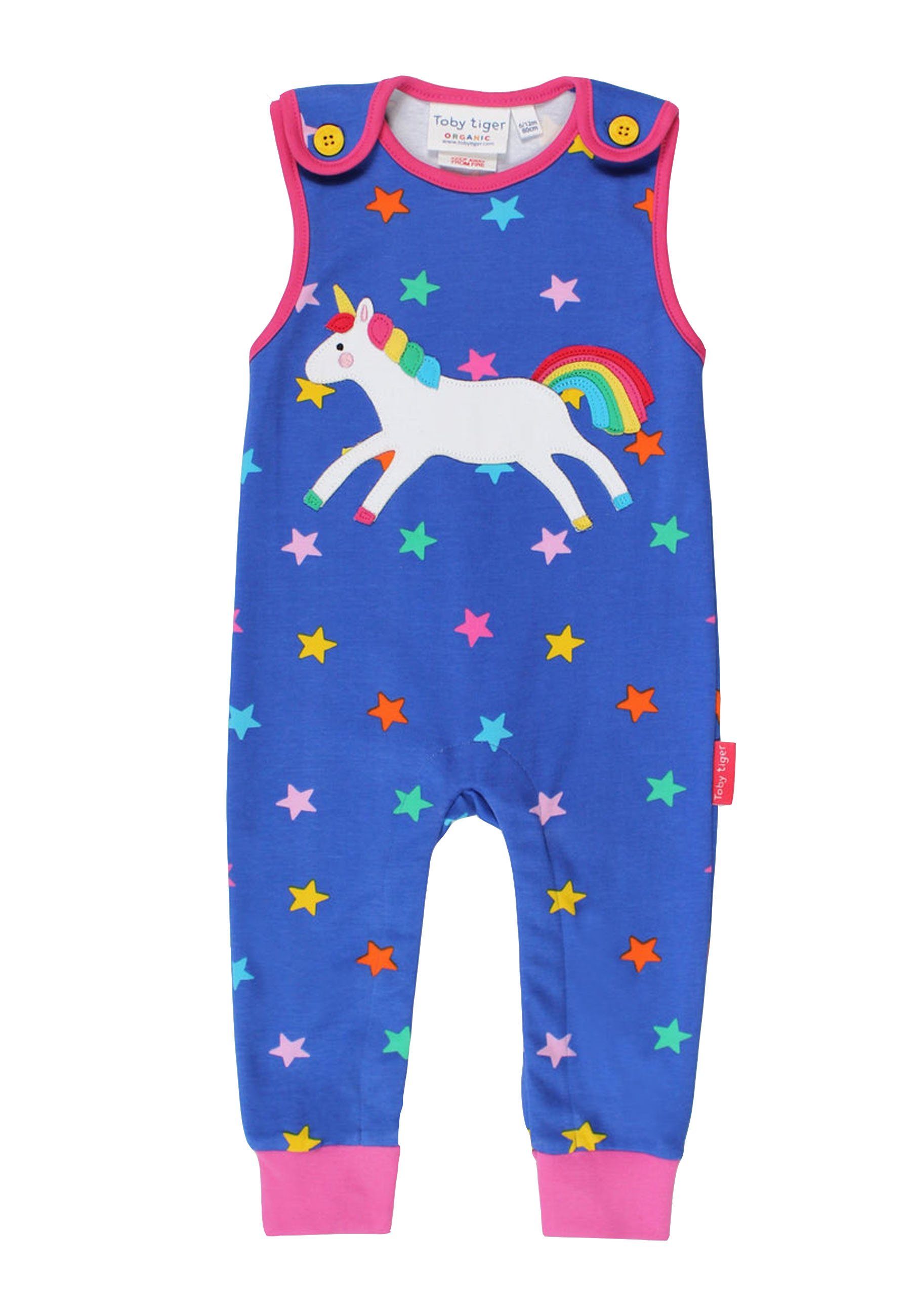 Toby Tiger Strampler Strampler mit Einhorn Applikation