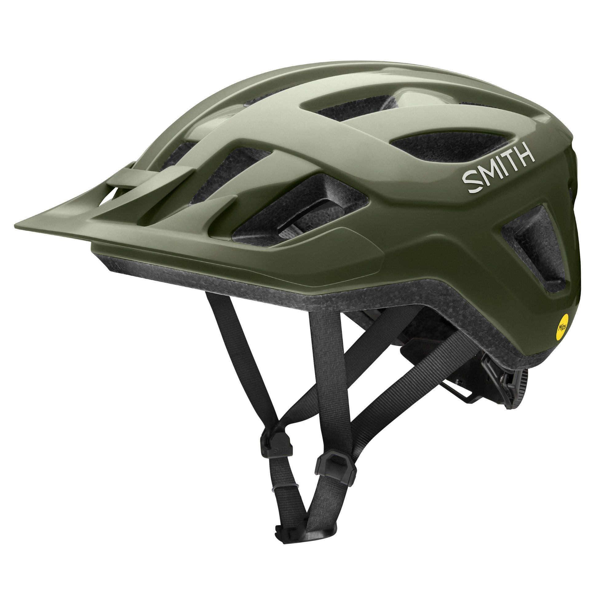Smith Fahrradhelm Convoy MIPS Sage, 20 feste Belüftungsöffnungen, Komfortfutter, einlagiges Gurtband