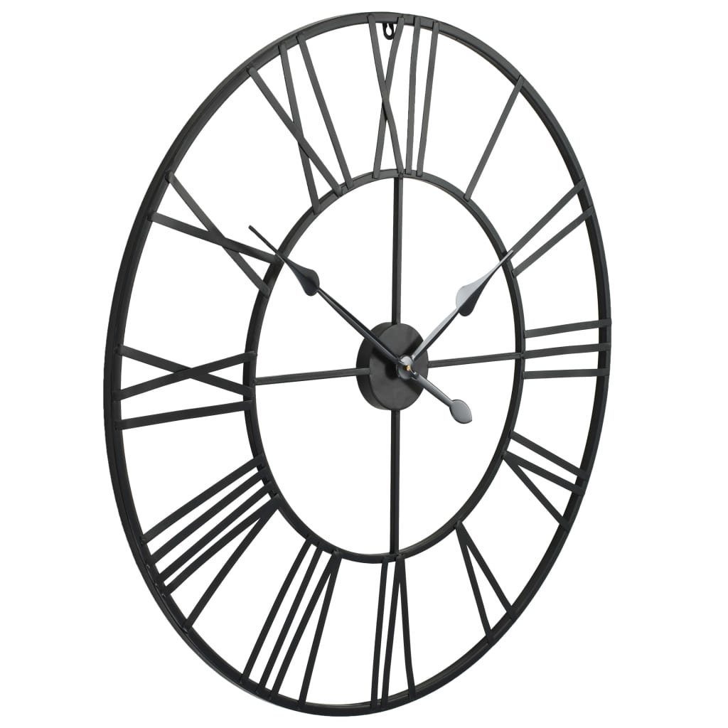 Uhr Wanduhr Metall (leises Vintage Uhrwerk) DOTMALL Quarz 80cm Retro Große