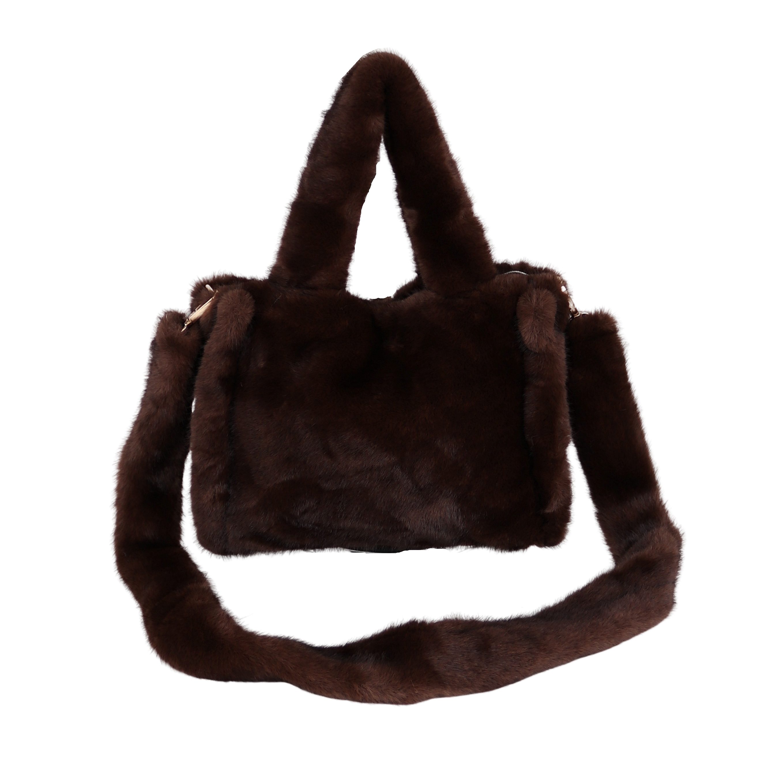 MIRROSI Umhängetasche aus Kunstfell Kuschelweich Schultertasche Henkeltasch günstig online kaufen