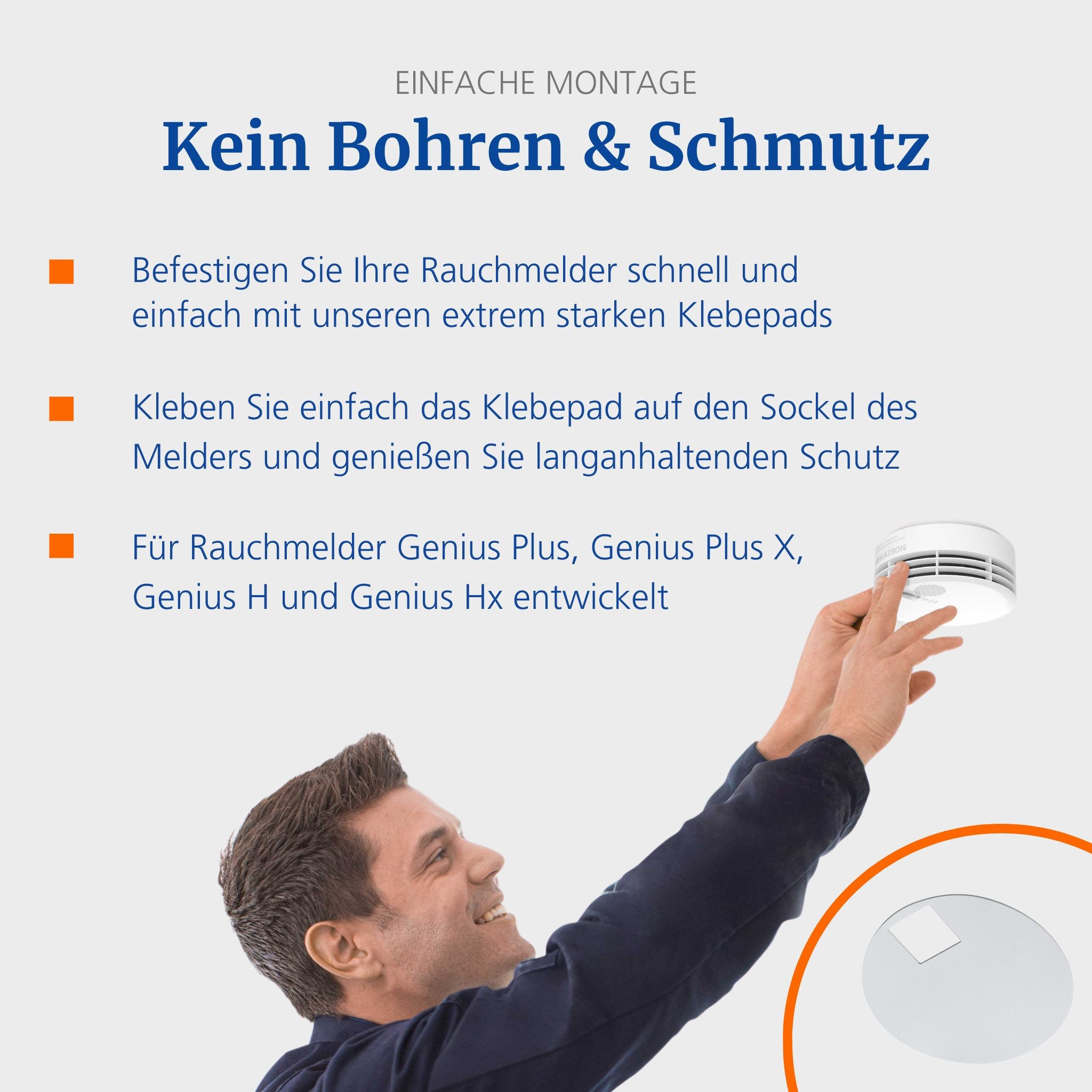 Hekatron Klebepad Hekatron – 10er-pack Klebepads günstig online kaufen