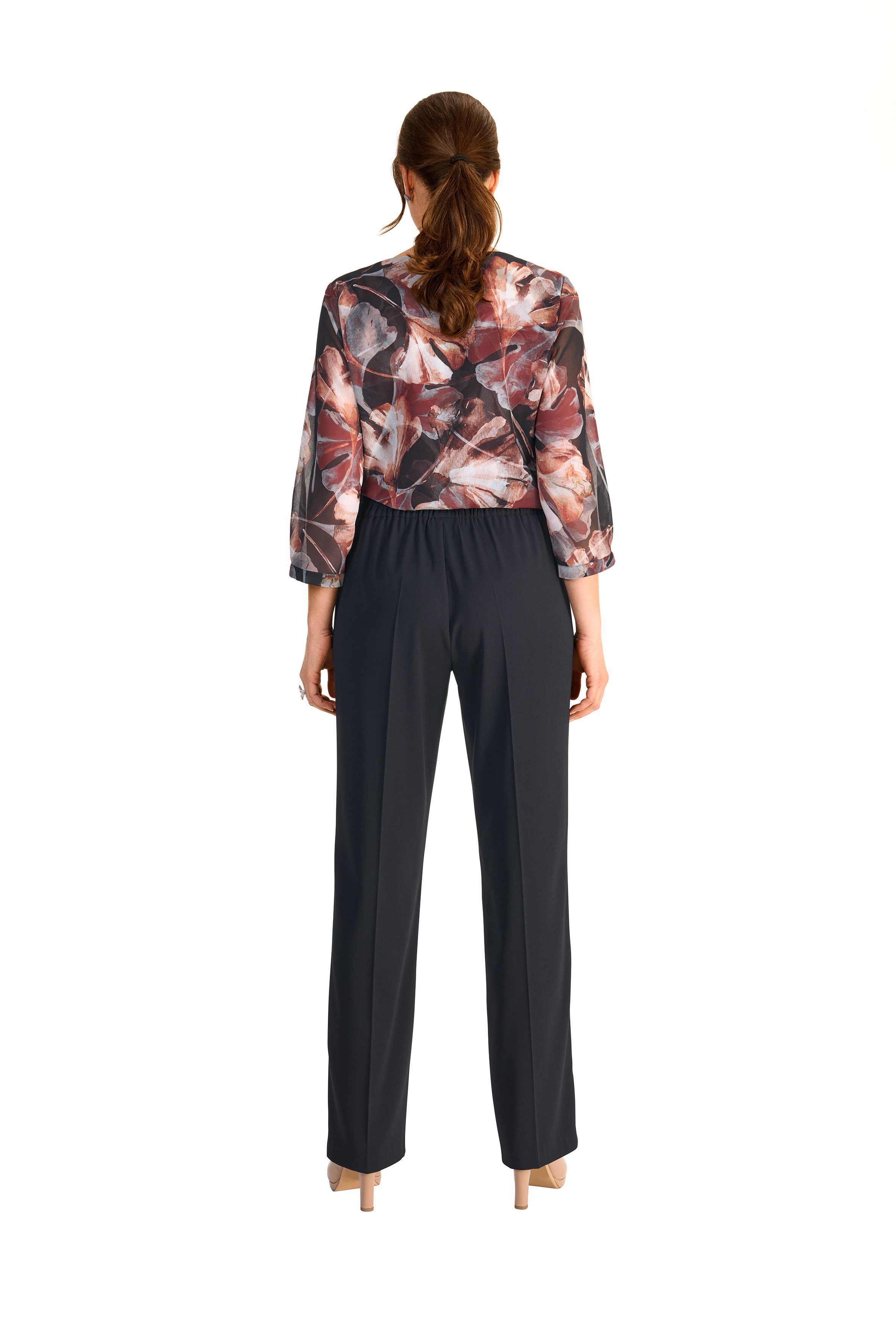 HERMANN LANGE Collection Bundfaltenhose mit elastischem Bund