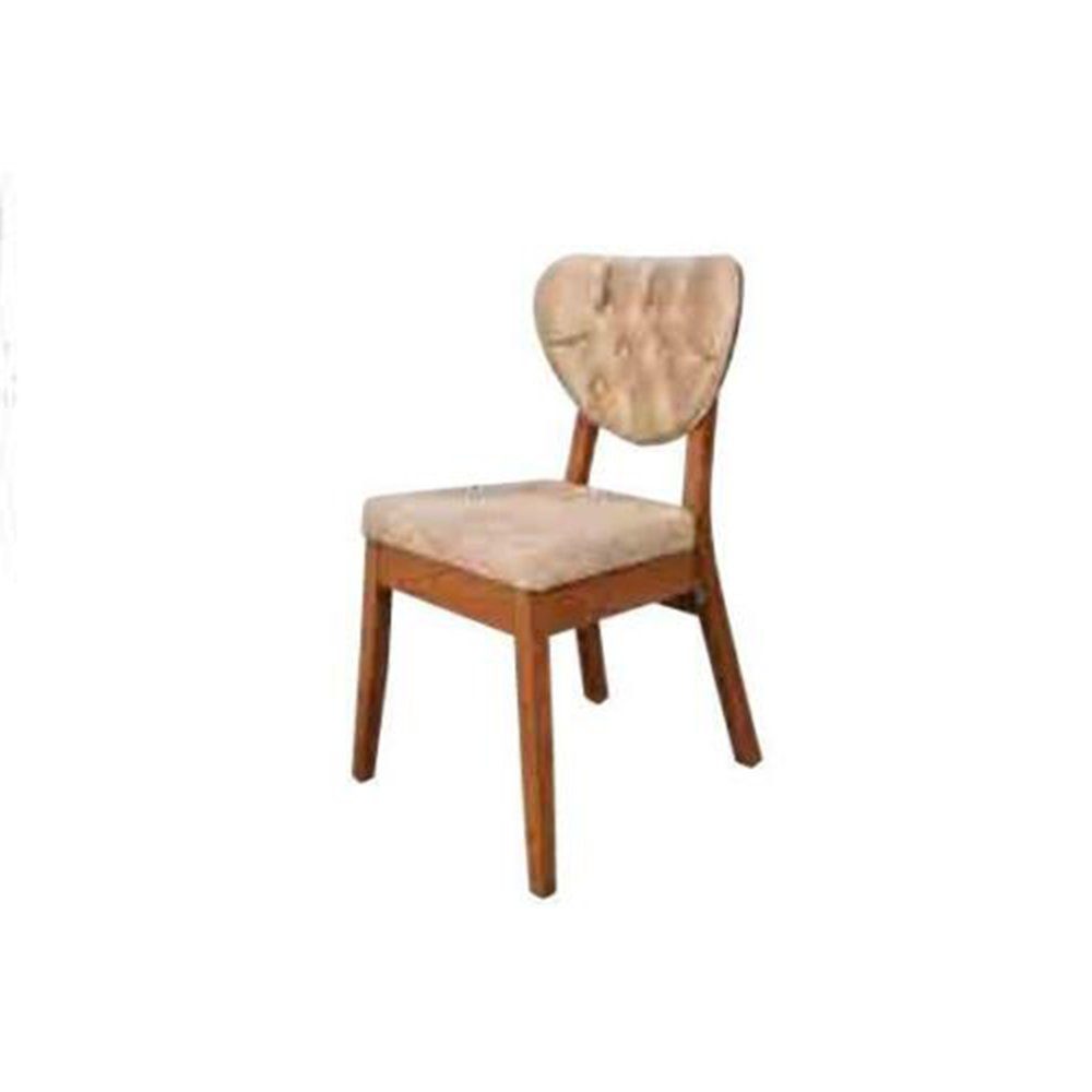 JVmoebel Stuhl Ein Holzstuhl mit einem weichen Sitz und einem runden Chesterfield