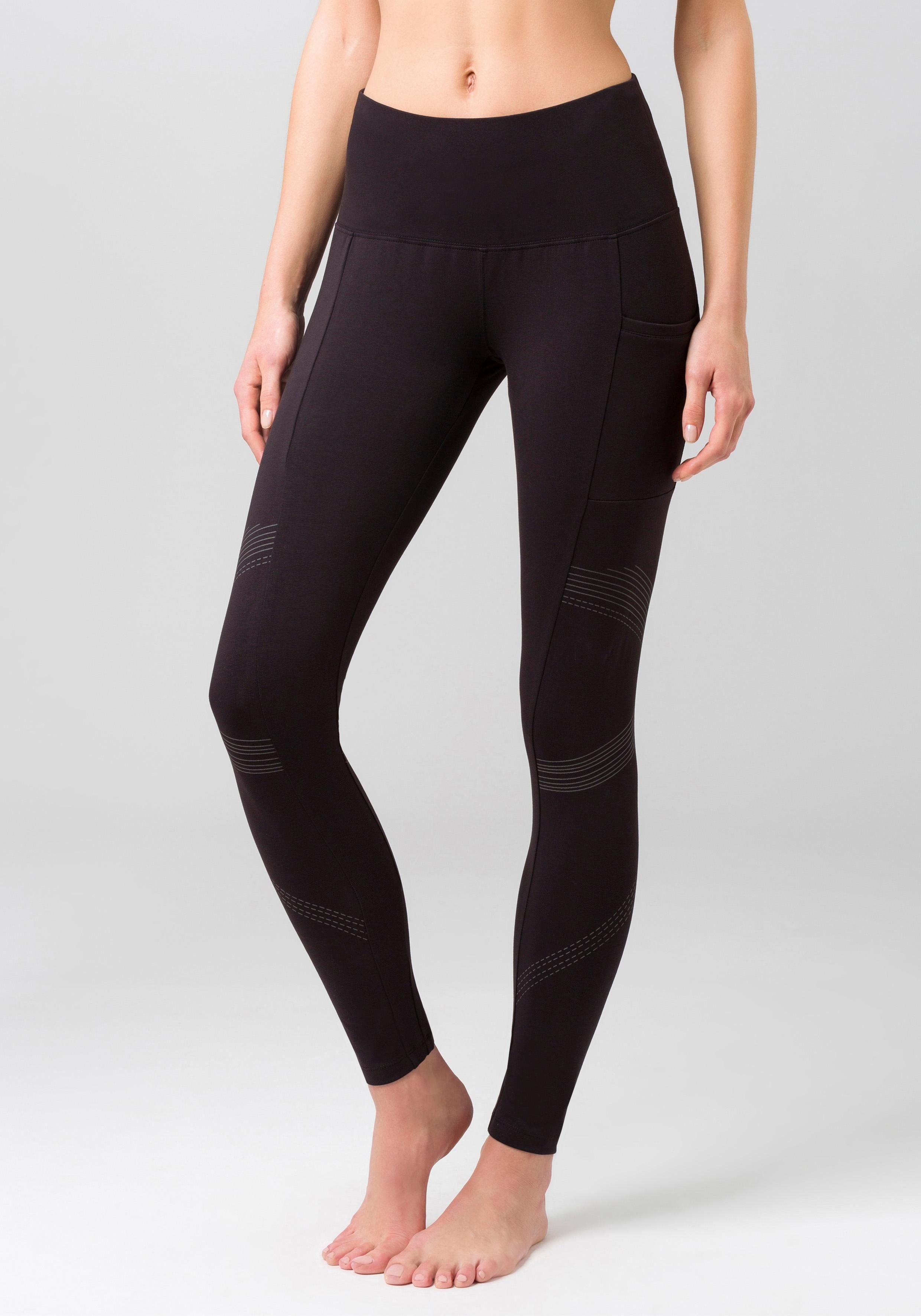 LASCANA ACTIVE Leggings mit optischen Reflektorprint und Handytasche, Loungewear