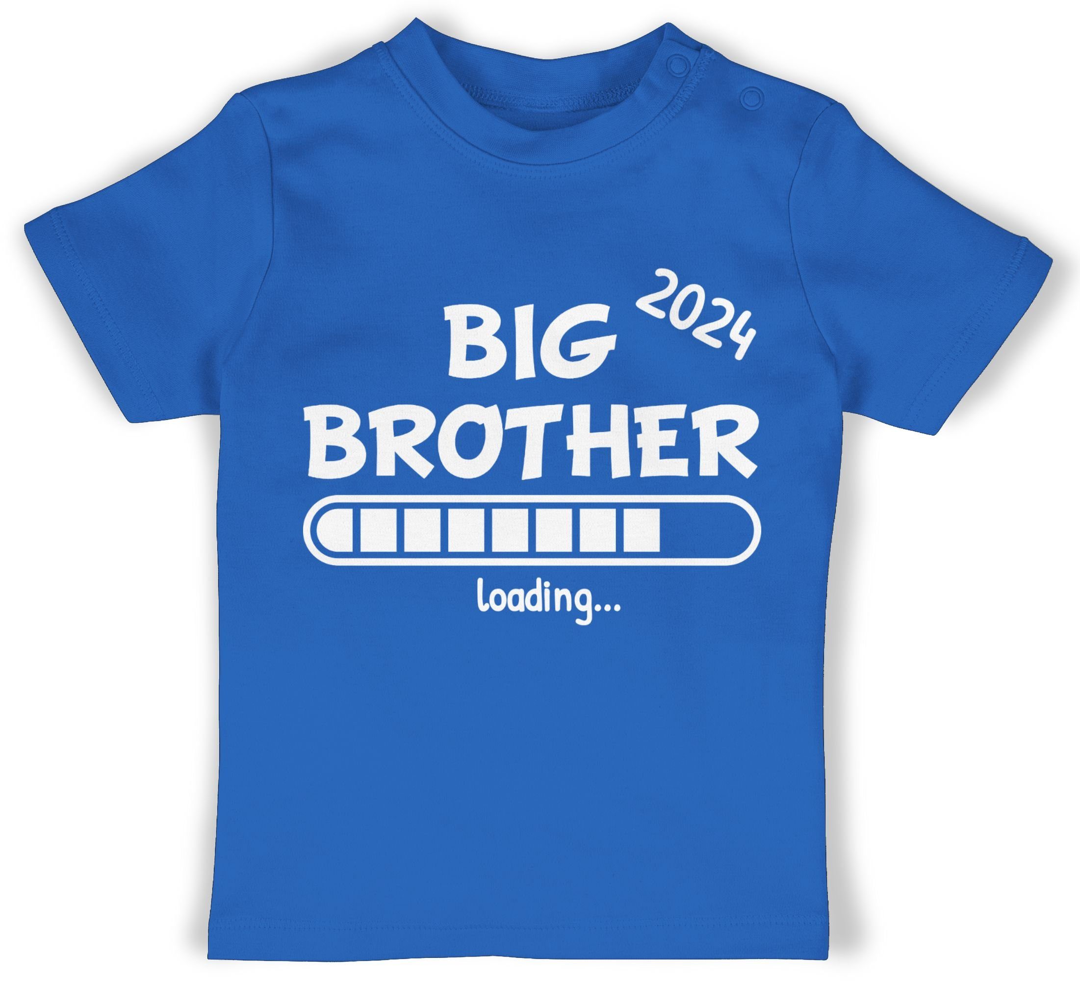Shirtracer T-Shirt Big Brother 2024 loading Geschwister Bruder und Schwester 2 Royalblau