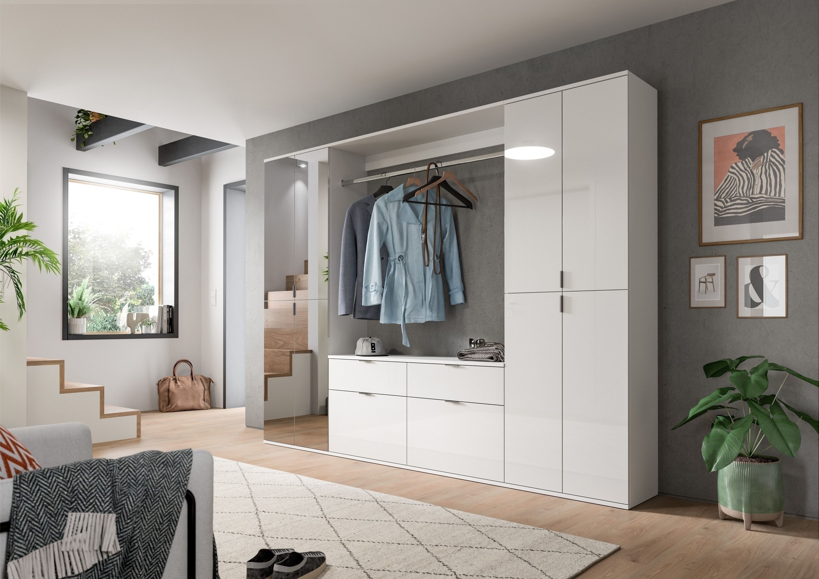 xonox.home Garderoben-Set 243 x 193 x 34 cm (B/H/T)