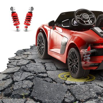 AsVIVA Elektro-Kinderauto Audi R8 Spyder Coupe Kinder Elektroauto AsVIVA EKC3 ferngesteuert rot, Belastbarkeit 35 kg, Multifunkt. Fernsteuerung, USB-Anschl., AUX, Sound-Buttons, Soft-Start
