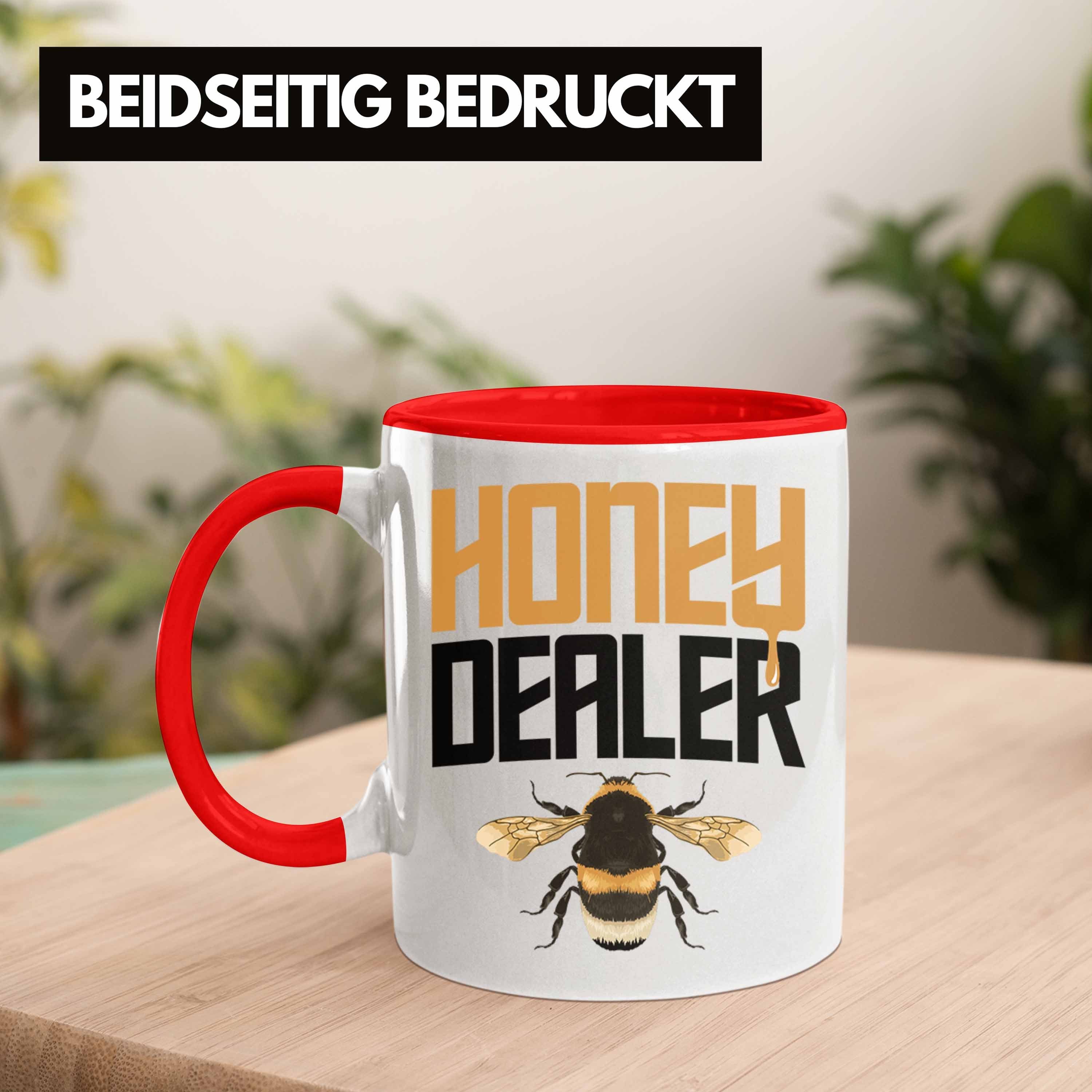 Kaffeetasse Imker Bienenzucht Trendation Dealer Bienenzüchter Geschenkideen Trendation Zuebhör Bienen Tasse - Tasse Geschenk Rot Honig