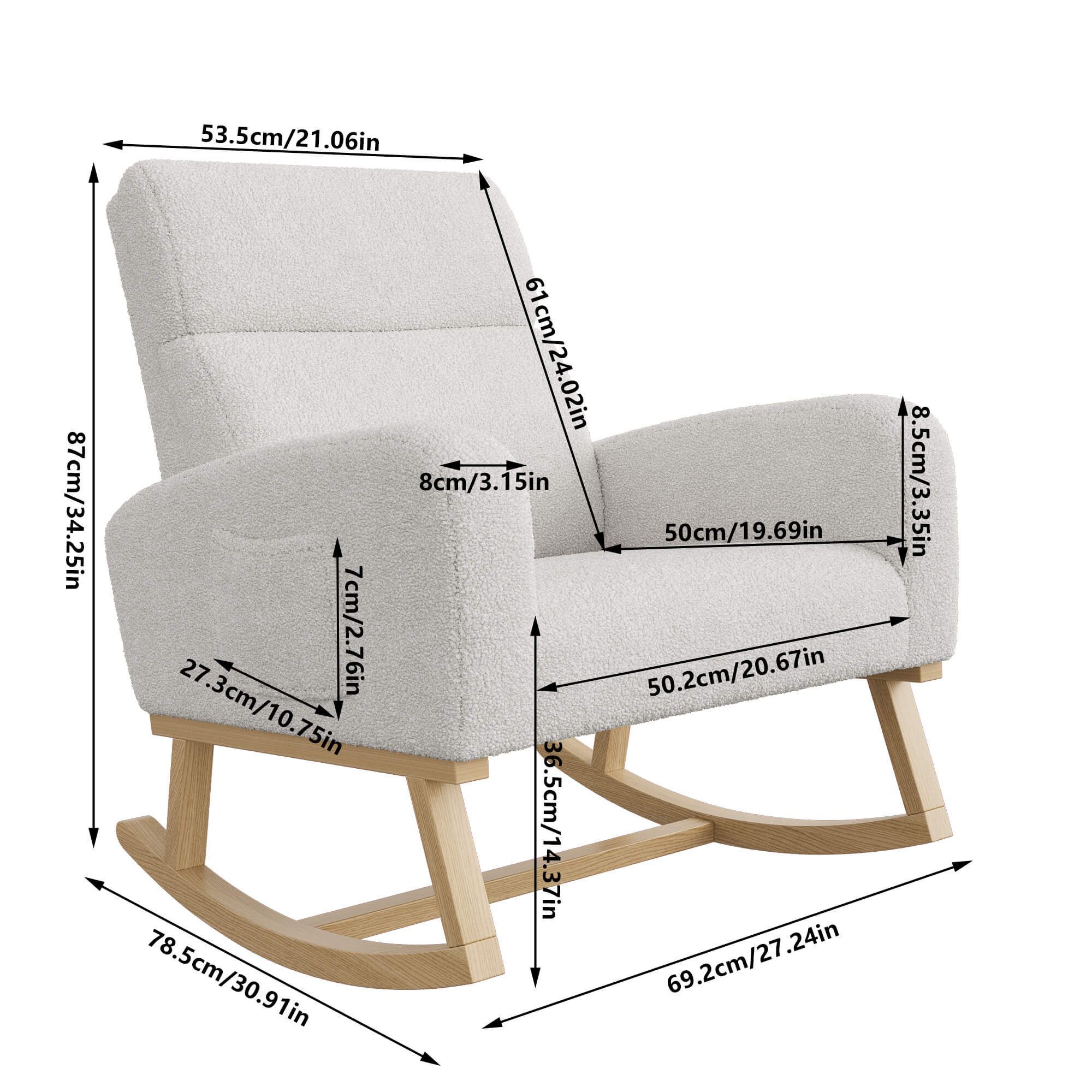 Furnishings Home Schaukelstuhl Sessel Polsterstuhl Freizeitstuhl günstig online kaufen